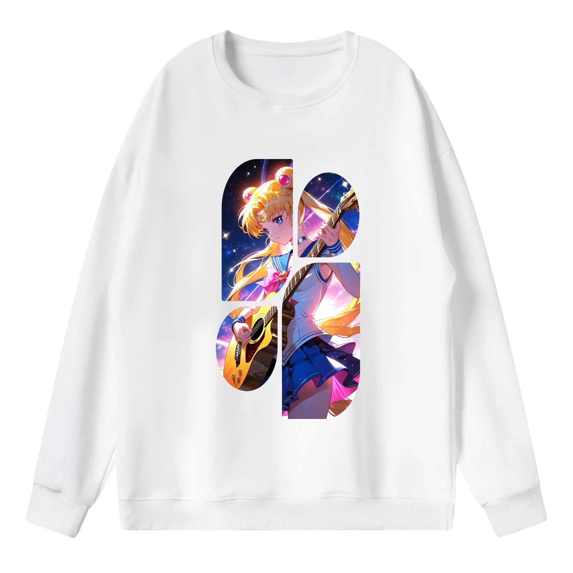 美少女戦士セーラームーン グッズ 月野 うさぎ - 薄手 クルーネック スウェット 裏毛260g · ポリエステル 春秋向け カジュアル 男女兼用 · トレーナー デイリー スポーツ 散歩に最適