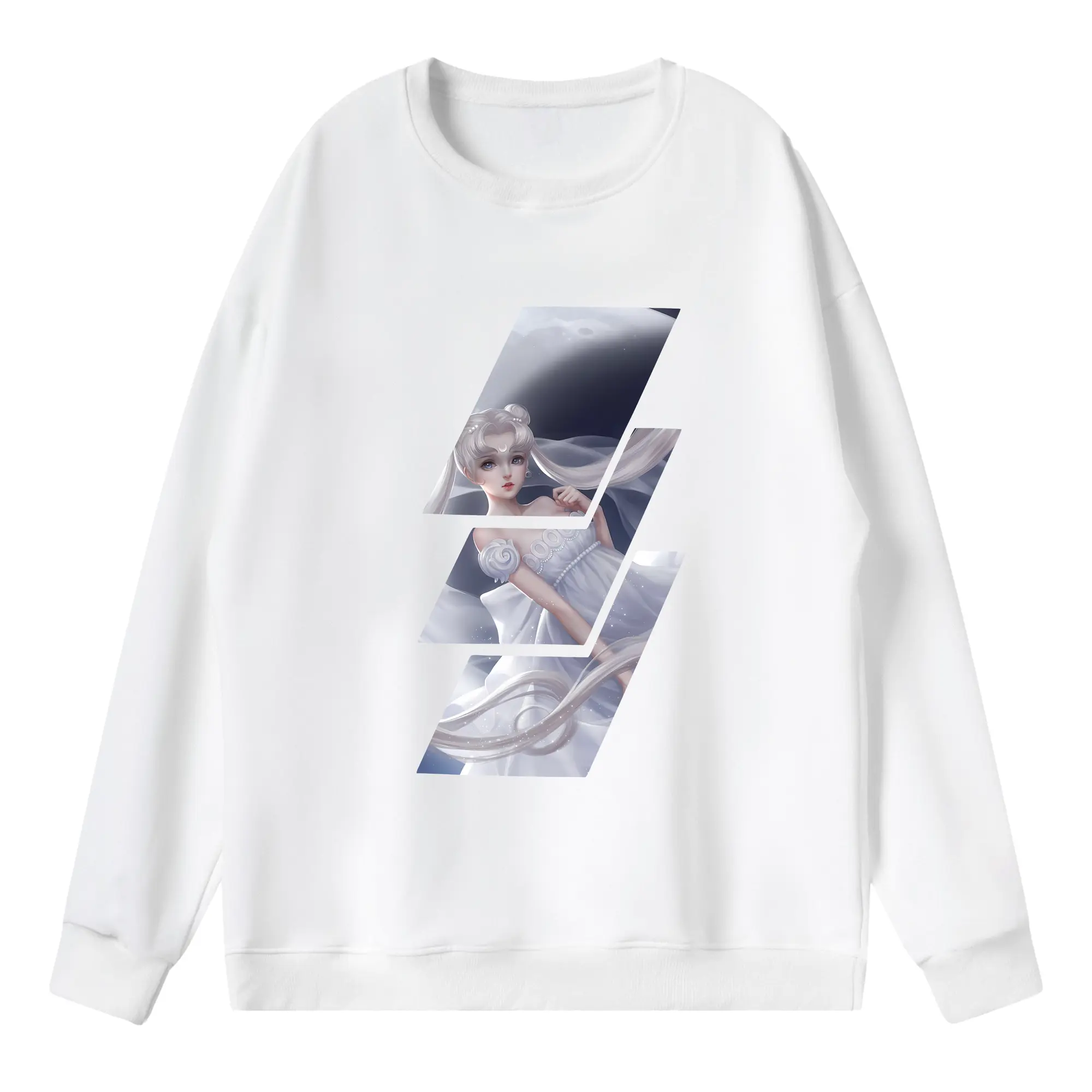 美少女戦士セーラームーン グッズ 月野 うさぎ - 薄手 クルーネック スウェット 裏毛260g · ポリエステル 春秋向け カジュアル 男女兼用 · トレーナー デイリー スポーツ 散歩に最適