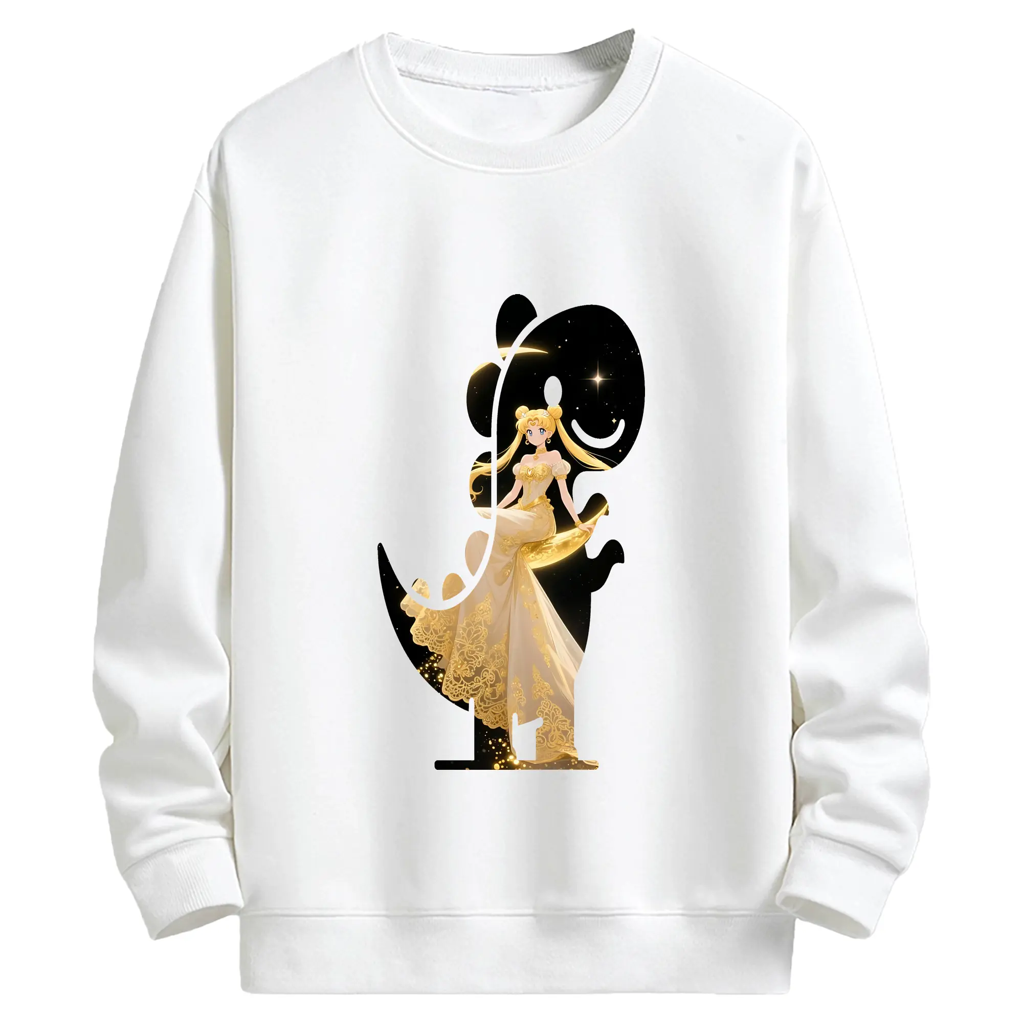 美少女戦士セーラームーン グッズ 月野 うさぎ - キッズ クルーネックスウェットシャツ ・ フロントプリント ・ 綿80％ ポリエステル20％ ・ 快適 通学 スポーツ 日常使い お散歩用