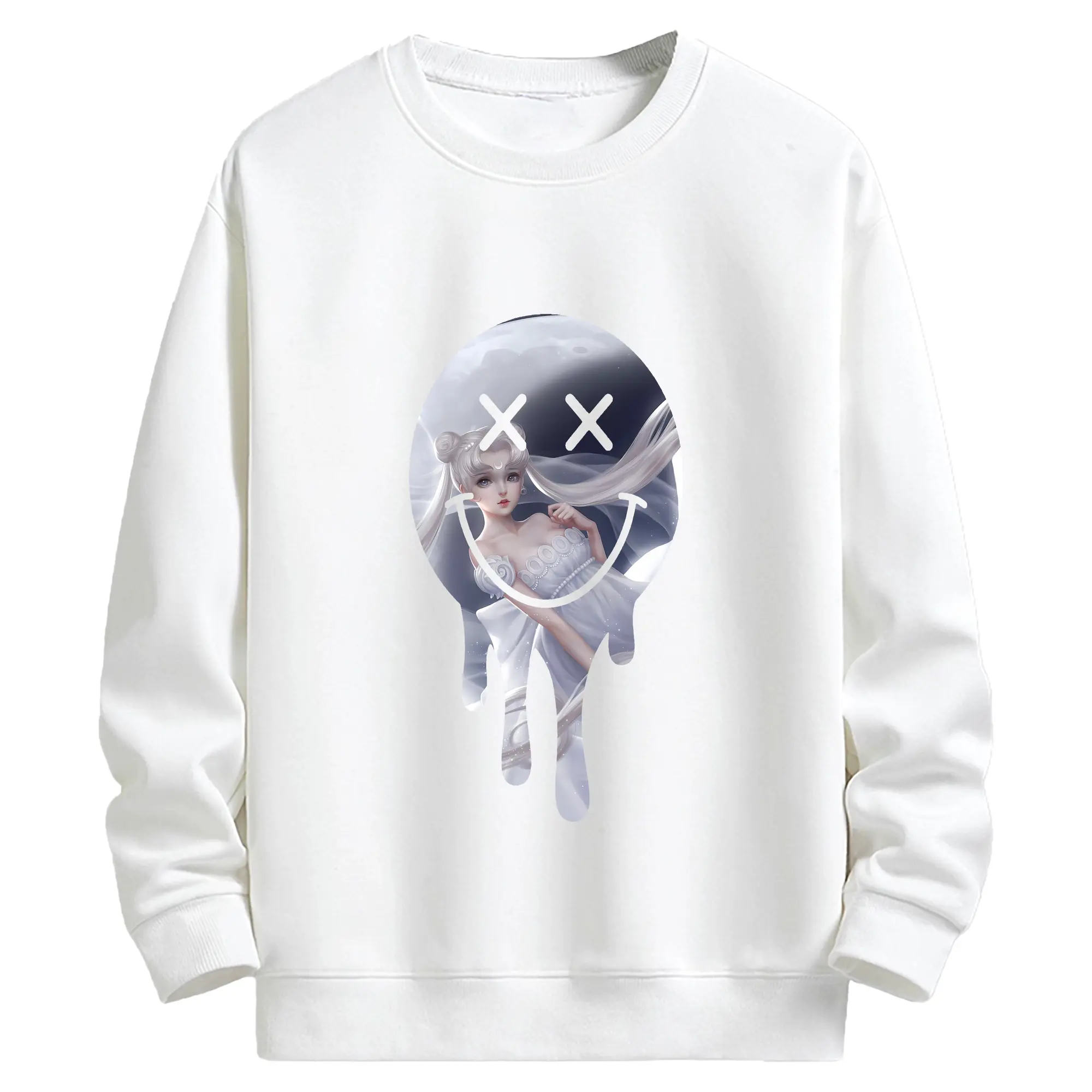 美少女戦士セーラームーン グッズ 月野 うさぎ - キッズ クルーネックスウェットシャツ ・ フロントプリント ・ 綿80％ ポリエステル20％ ・ 快適 通学 スポーツ 日常使い お散歩用