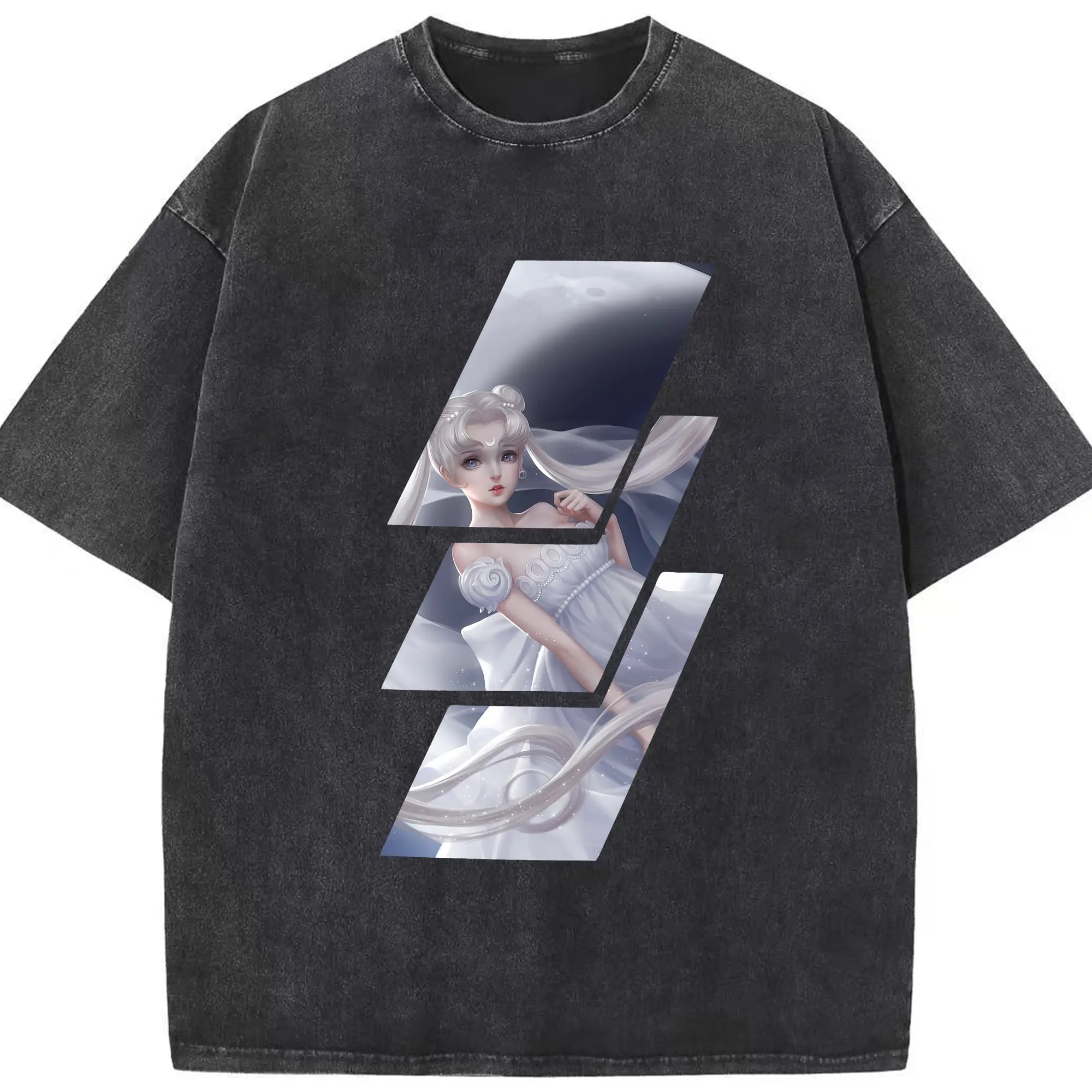 美少女戦士セーラームーン グッズ 月野 うさぎ - 綿100％ ヴィンテージ風 半袖Tシャツ ・ フロントプリント ・ 柔らか肌触り ・ 通気性 快適 ・ スポーツ カジュアル 外出用