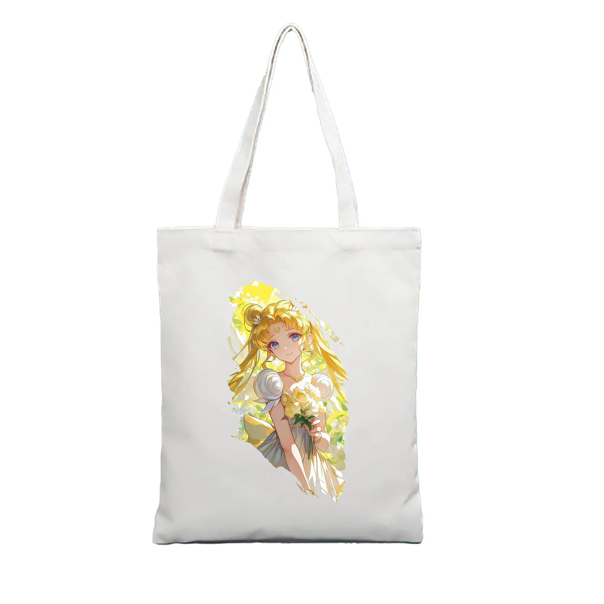 美少女戦士セーラームーン グッズ 月野 うさぎ - 縦型キャンバス手提げバッグ（トートバッグ） ・ キャンバス素材 ・ ショッピング用 ・ 軽量 丈夫 お手入れ簡単