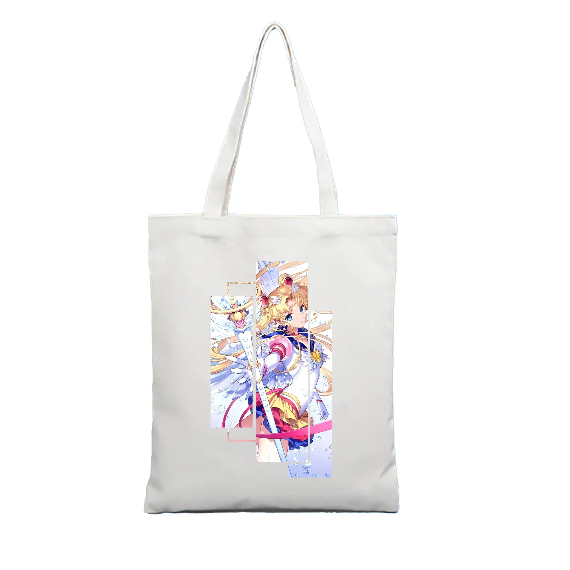 美少女戦士セーラームーン グッズ 月野 うさぎ - 縦型キャンバス手提げバッグ（トートバッグ） ・ キャンバス素材 ・ ショッピング用 ・ 軽量 丈夫 お手入れ簡単