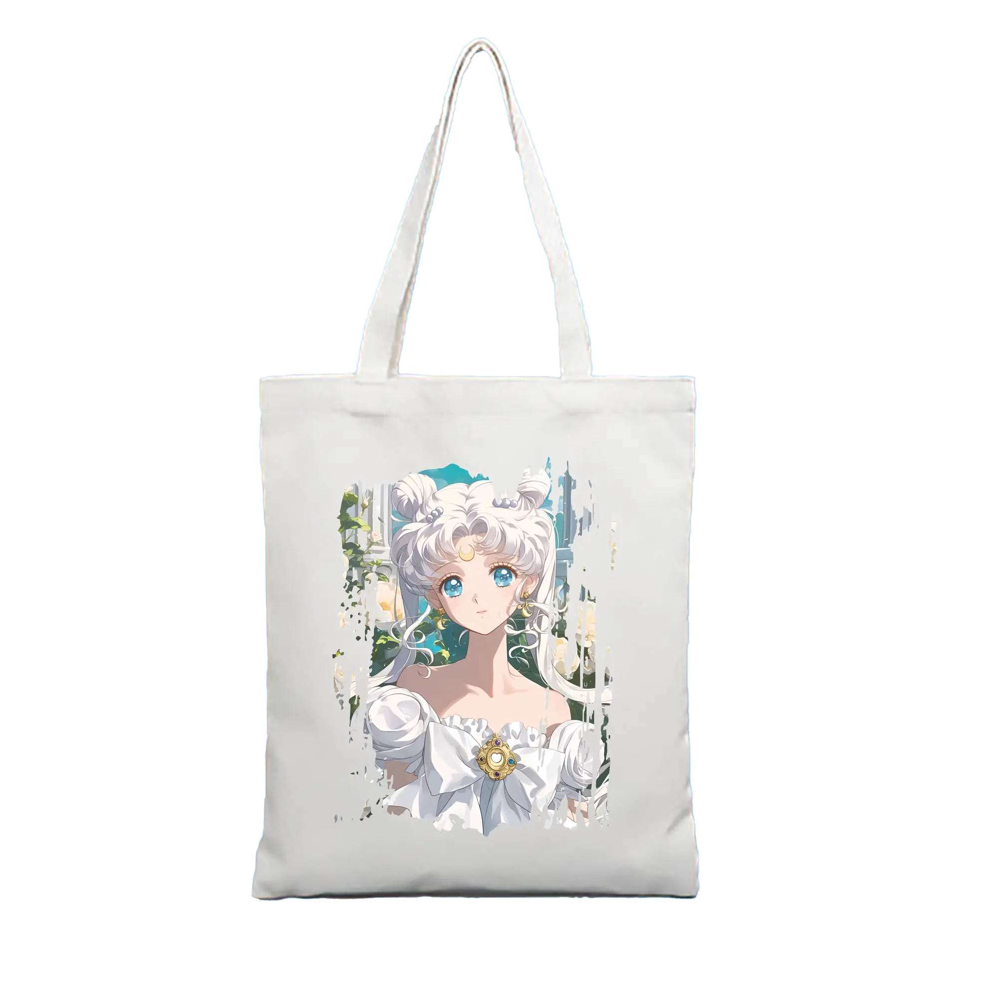 美少女戦士セーラームーン グッズ 月野 うさぎ - 縦型キャンバス手提げバッグ（トートバッグ） ・ キャンバス素材 ・ ショッピング用 ・ 軽量 丈夫 お手入れ簡単