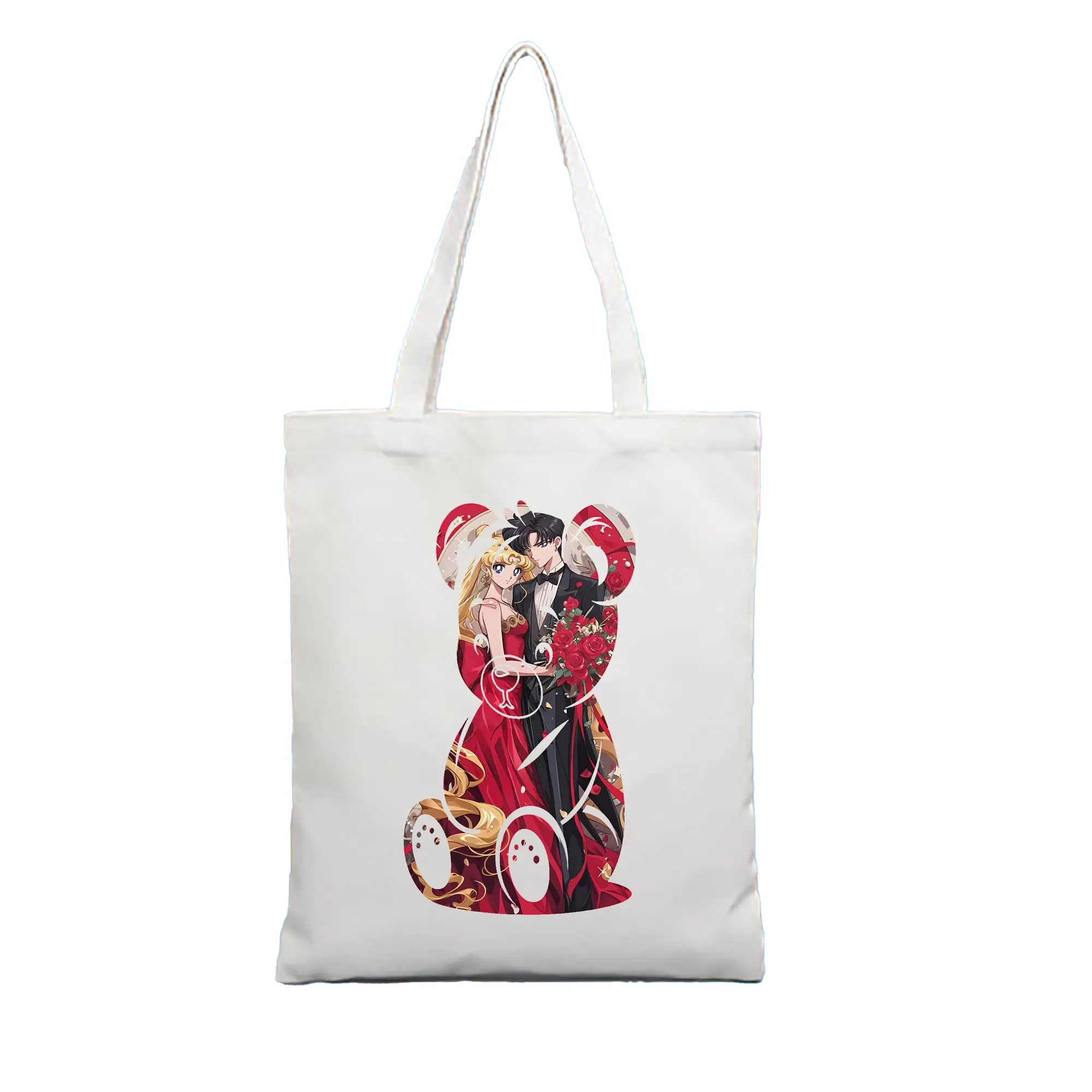 美少女戦士セーラームーン グッズ 月野 うさぎ - 縦型キャンバス手提げバッグ（トートバッグ） ・ キャンバス素材 ・ ショッピング用 ・ 軽量 丈夫 お手入れ簡単