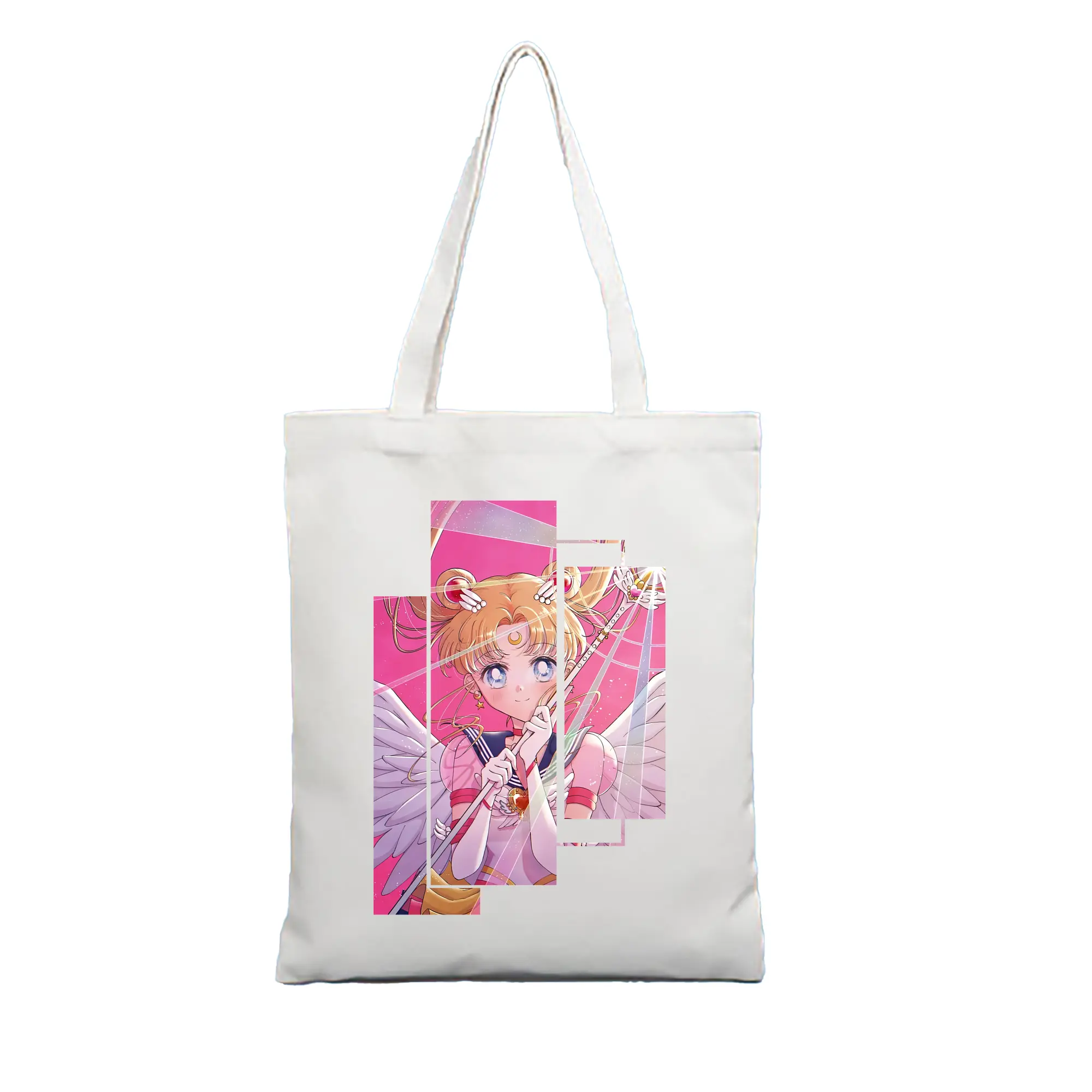 美少女戦士セーラームーン グッズ 月野 うさぎ - 縦型キャンバス手提げバッグ（トートバッグ） ・ キャンバス素材 ・ ショッピング用 ・ 軽量 丈夫 お手入れ簡単