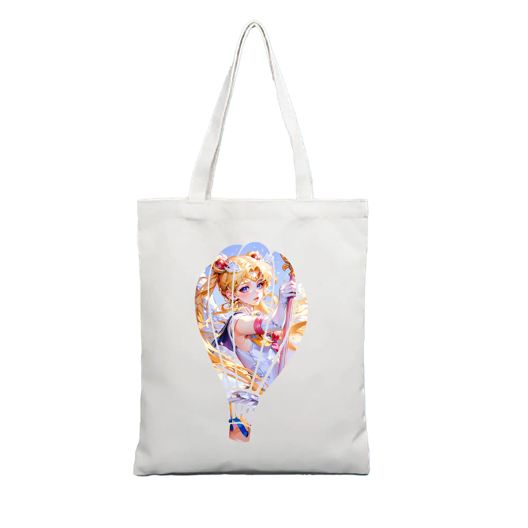 美少女戦士セーラームーン グッズ 月野 うさぎ - 縦型キャンバス手提げバッグ（トートバッグ） ・ キャンバス素材 ・ ショッピング用 ・ 軽量 丈夫 お手入れ簡単