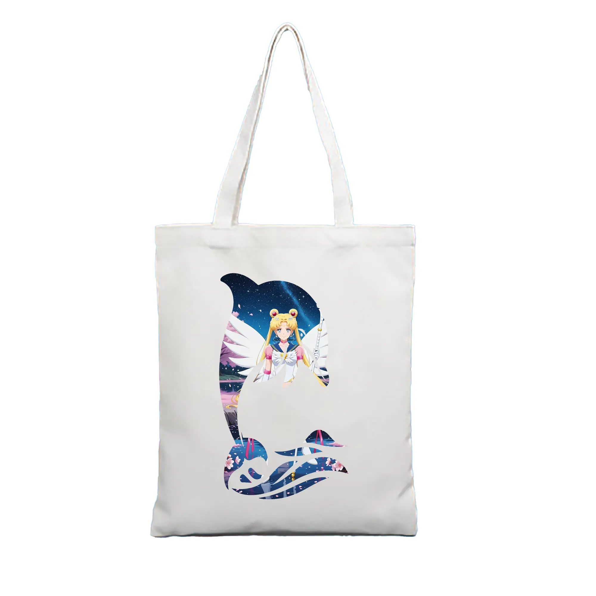 美少女戦士セーラームーン グッズ 月野 うさぎ - 縦型キャンバス手提げバッグ（トートバッグ） ・ キャンバス素材 ・ ショッピング用 ・ 軽量 丈夫 お手入れ簡単