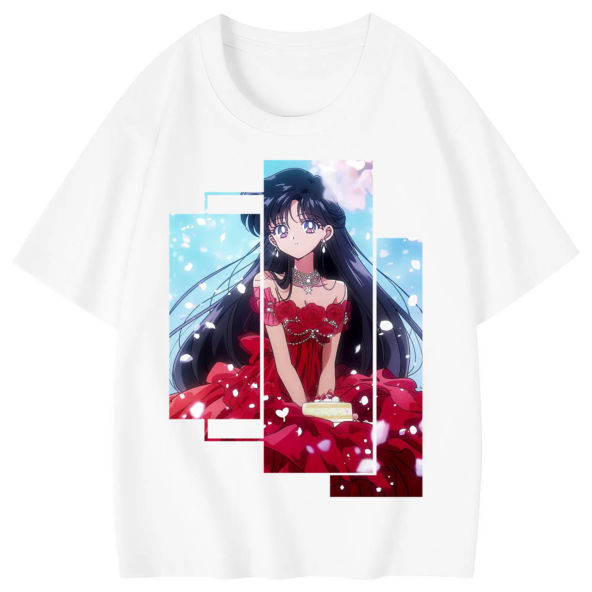 美少女戦士セーラームーン グッズ 火野 レイ - 綿100％ キッズTシャツ ・ フロントプリント ・ 快適 通気性 ・ スポーツ カジュアル 散歩用