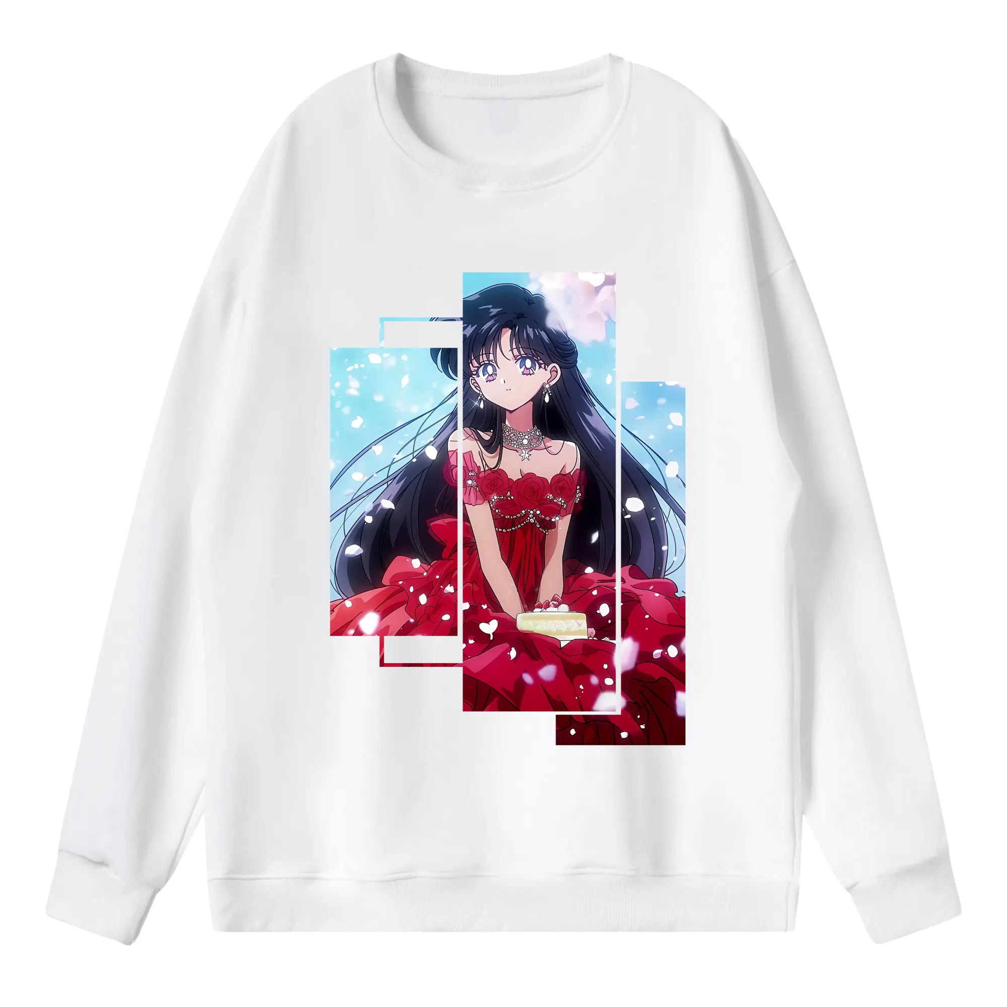 美少女戦士セーラームーン グッズ 火野 レイ - 薄手 クルーネック スウェット 裏毛260g · ポリエステル 春秋向け カジュアル 男女兼用 · トレーナー デイリー スポーツ 散歩に最適