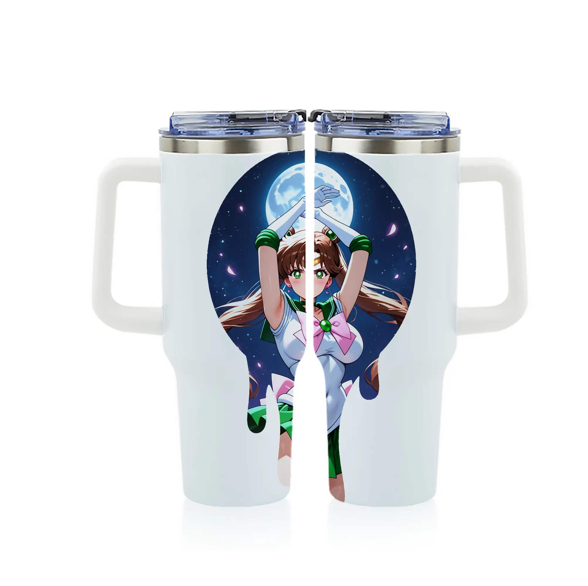 美少女戦士セーラームーン グッズ 木野 まこと - 1200mL フルプリント車用タンブラー ・ 304ステンレス 内側 ・ 201ステンレス 外側 ・ 保温 保冷 ・ 通勤 ドライブ アウトドア用