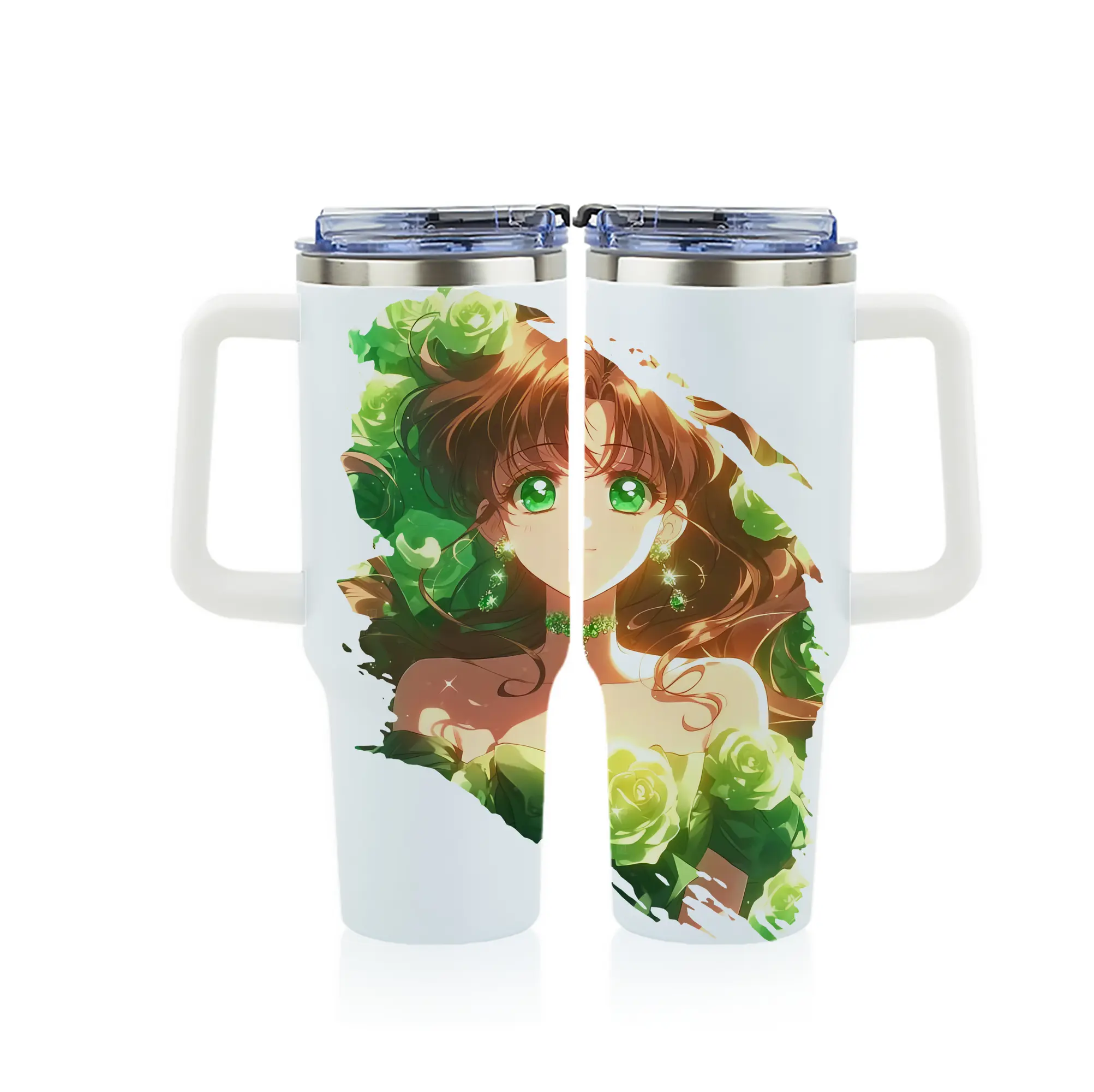 美少女戦士セーラームーン グッズ 木野 まこと - 1200mL フルプリント車用タンブラー ・ 304ステンレス 内側 ・ 201ステンレス 外側 ・ 保温 保冷 ・ 通勤 ドライブ アウトドア用