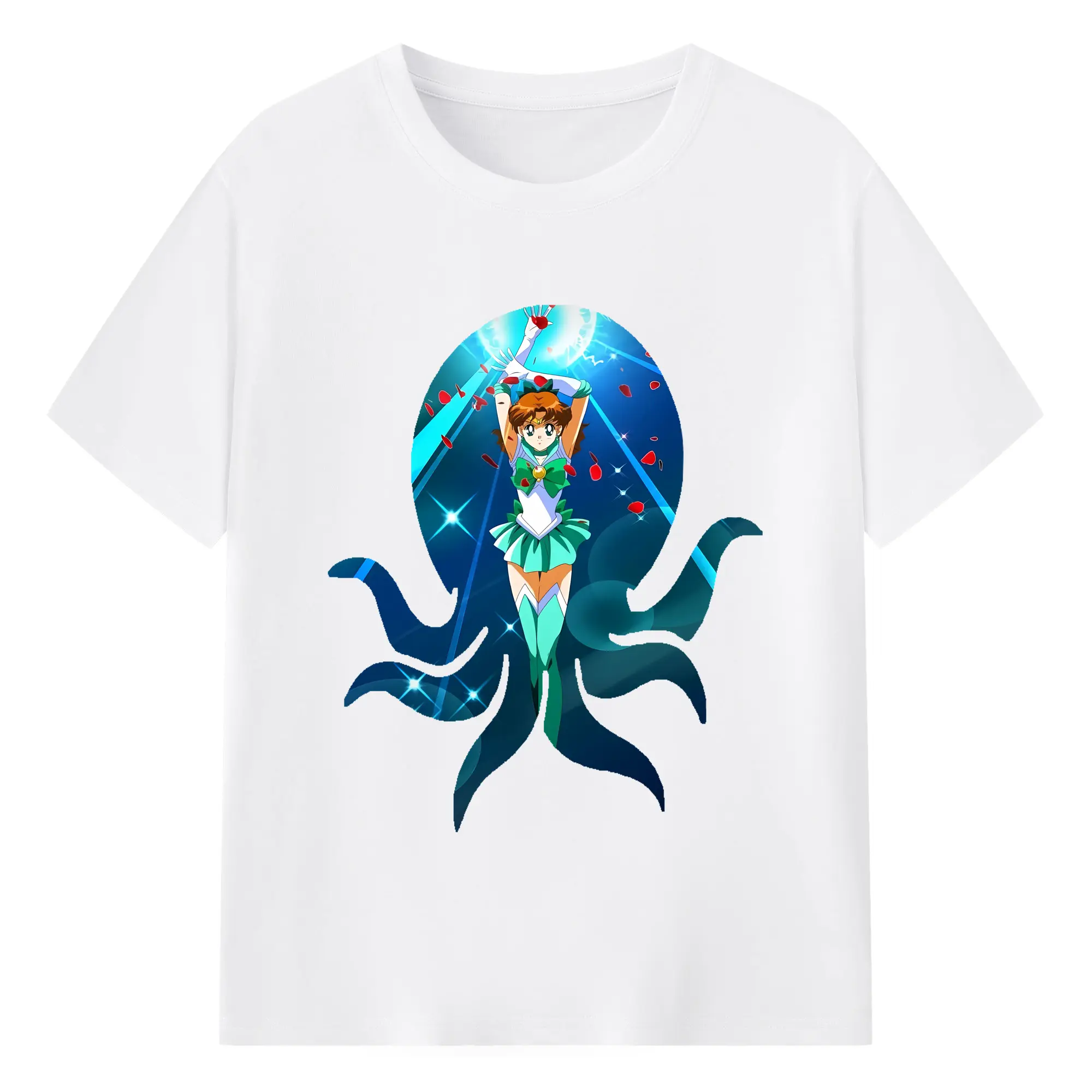 美少女戦士セーラームーン グッズ 木野 まこと - 綿100％ 半袖Tシャツ ・ フロントプリント ・ 快適 通気性 ・ 日常使い 散歩 スポーツ用