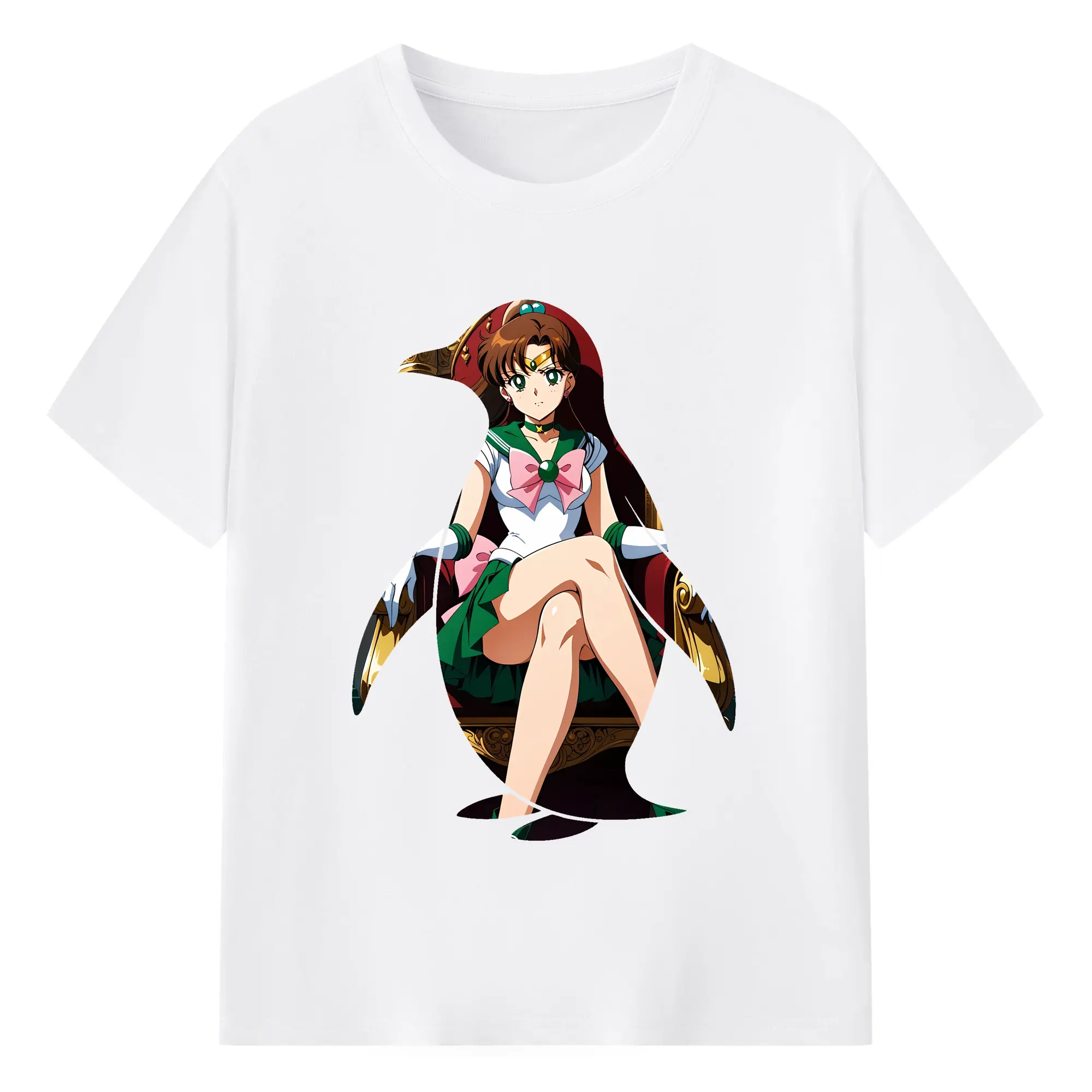 美少女戦士セーラームーン グッズ 木野 まこと - 綿100％ 半袖Tシャツ ・ フロントプリント ・ 快適 通気性 ・ 日常使い 散歩 スポーツ用