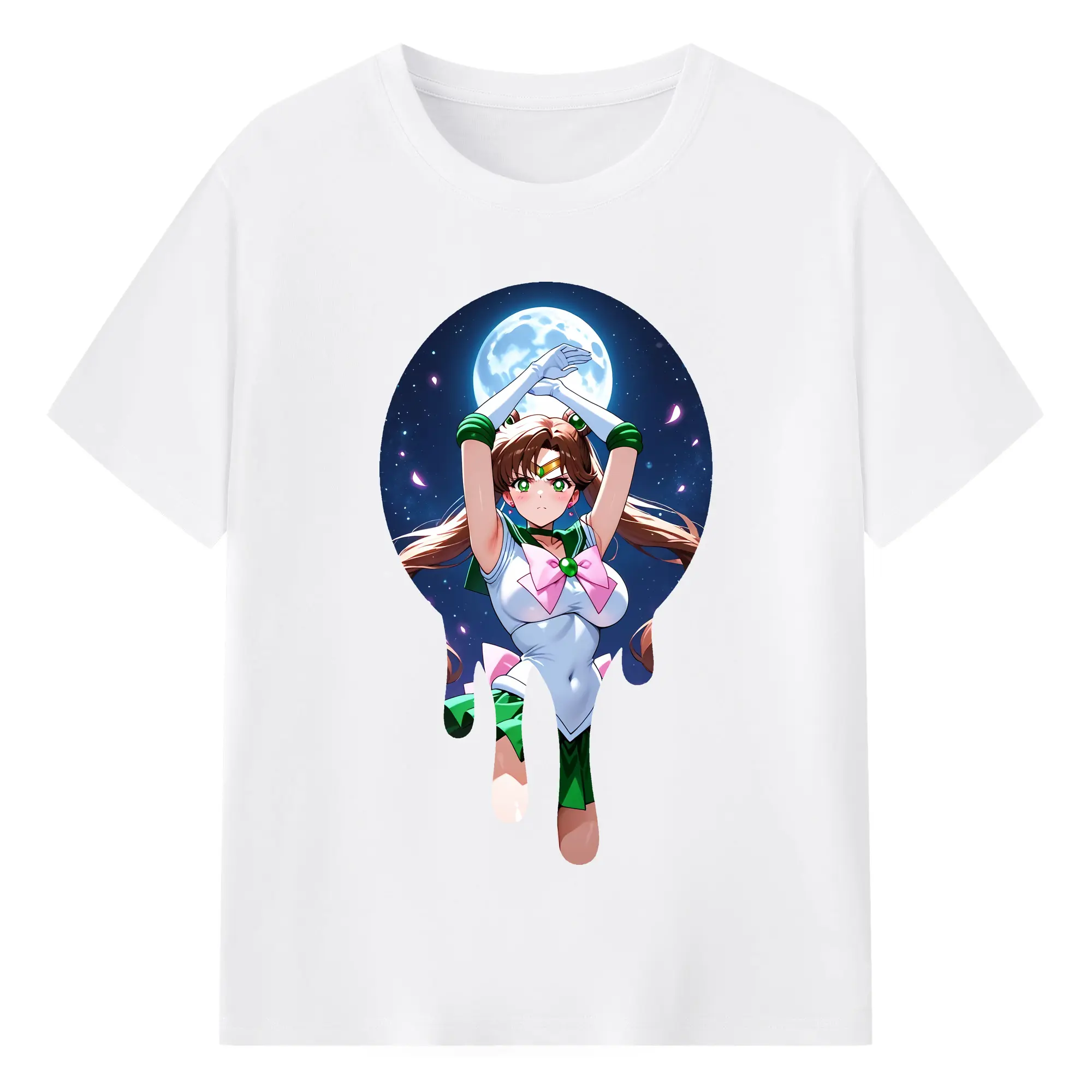 美少女戦士セーラームーン グッズ 木野 まこと - 綿100％ 半袖Tシャツ ・ フロントプリント ・ 快適 通気性 ・ 日常使い 散歩 スポーツ用