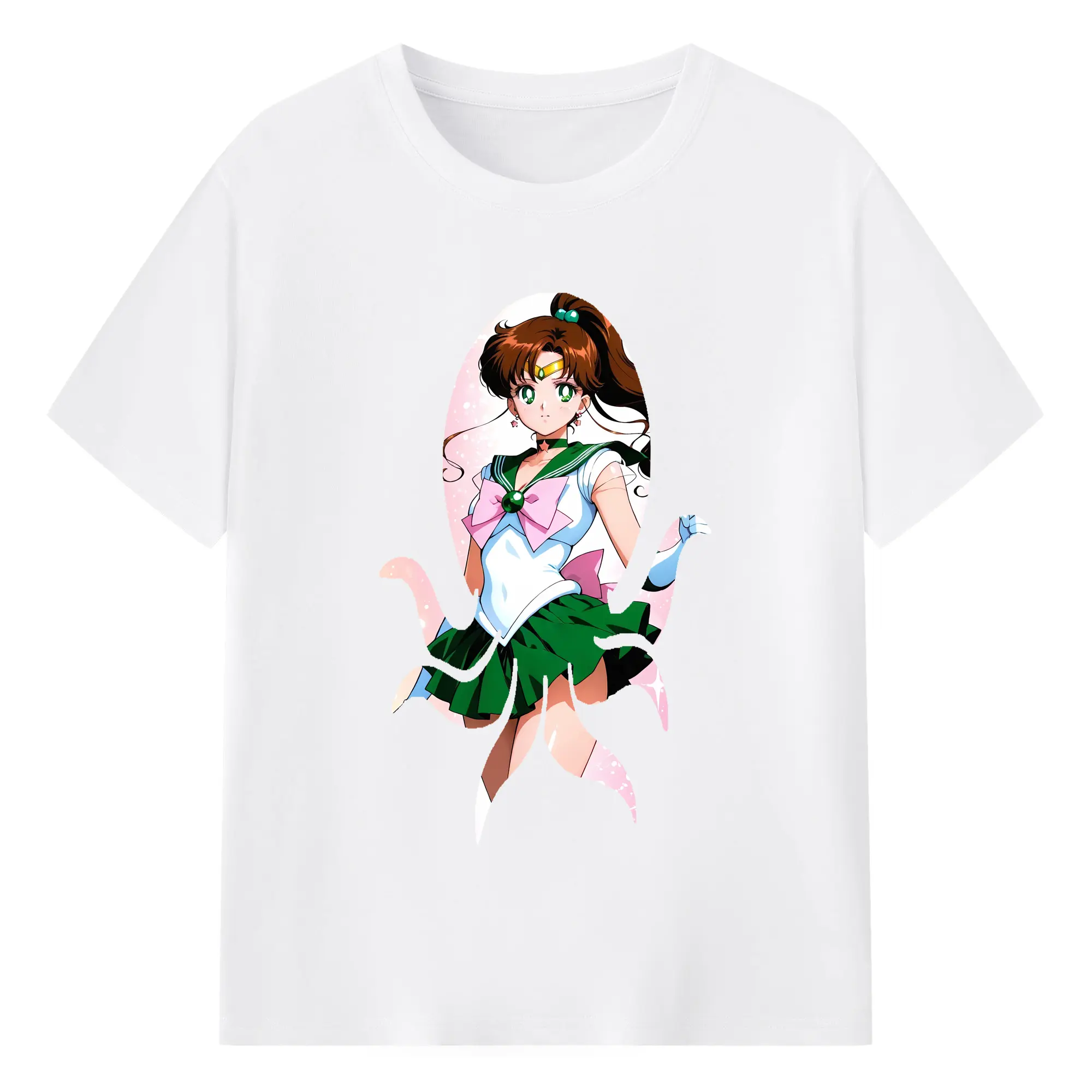 美少女戦士セーラームーン グッズ 木野 まこと - 綿100％ 半袖Tシャツ ・ フロントプリント ・ 快適 通気性 ・ 日常使い 散歩 スポーツ用
