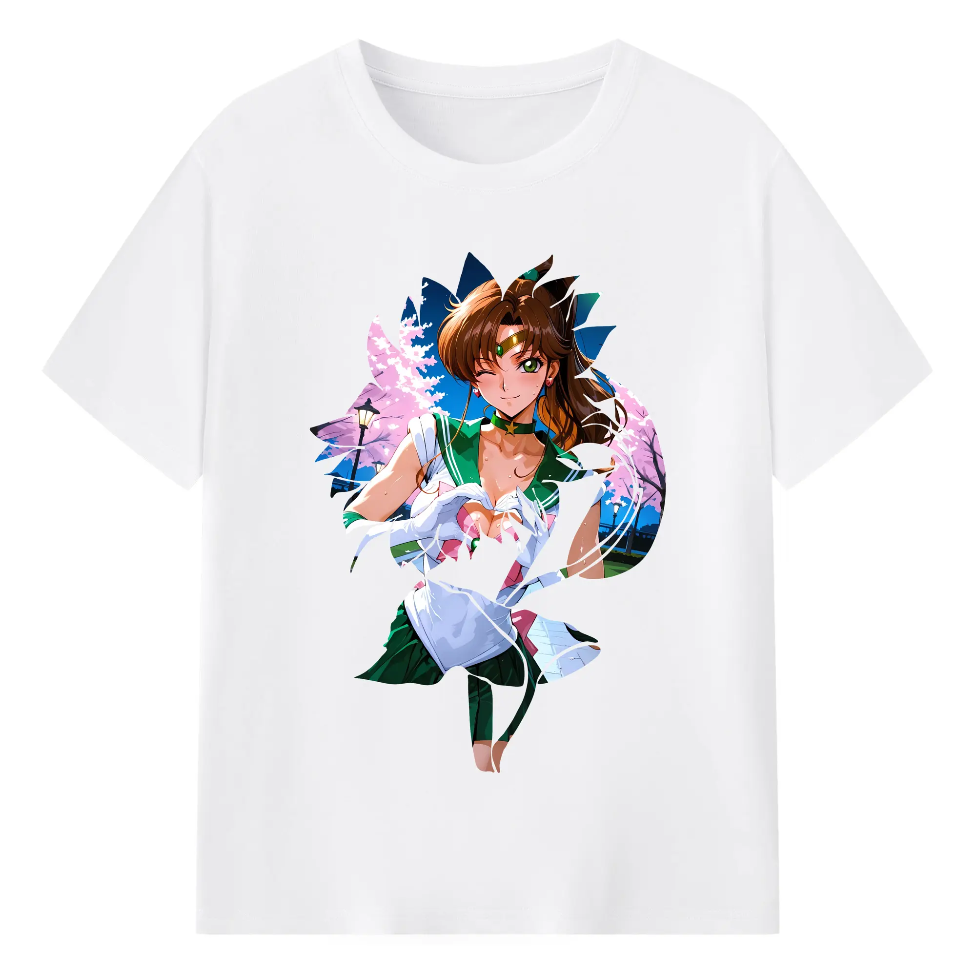 美少女戦士セーラームーン グッズ 木野 まこと - 綿100％ 半袖Tシャツ ・ フロントプリント ・ 快適 通気性 ・ 日常使い 散歩 スポーツ用