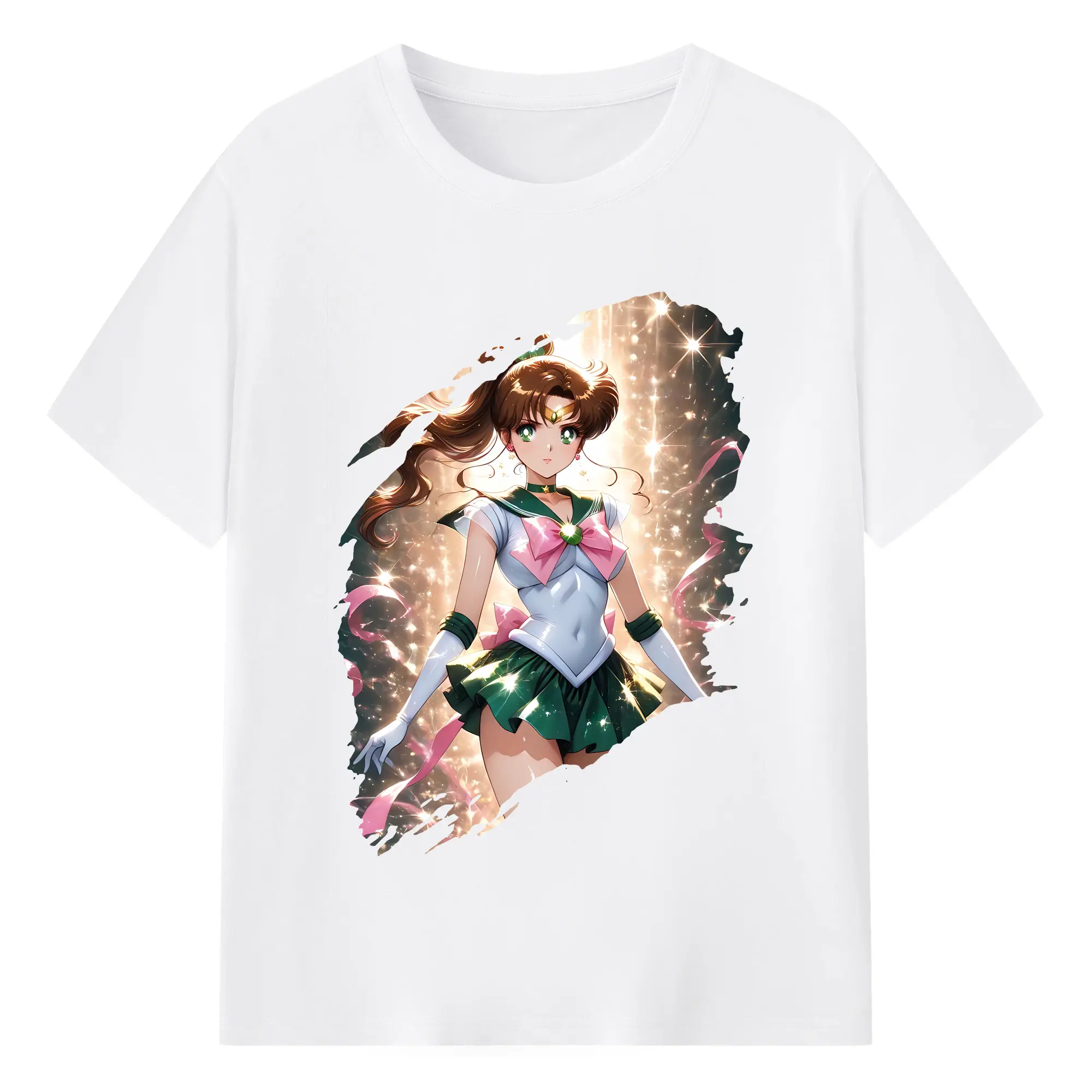 美少女戦士セーラームーン グッズ 木野 まこと - 綿100％ 半袖Tシャツ ・ フロントプリント ・ 快適 通気性 ・ 日常使い 散歩 スポーツ用