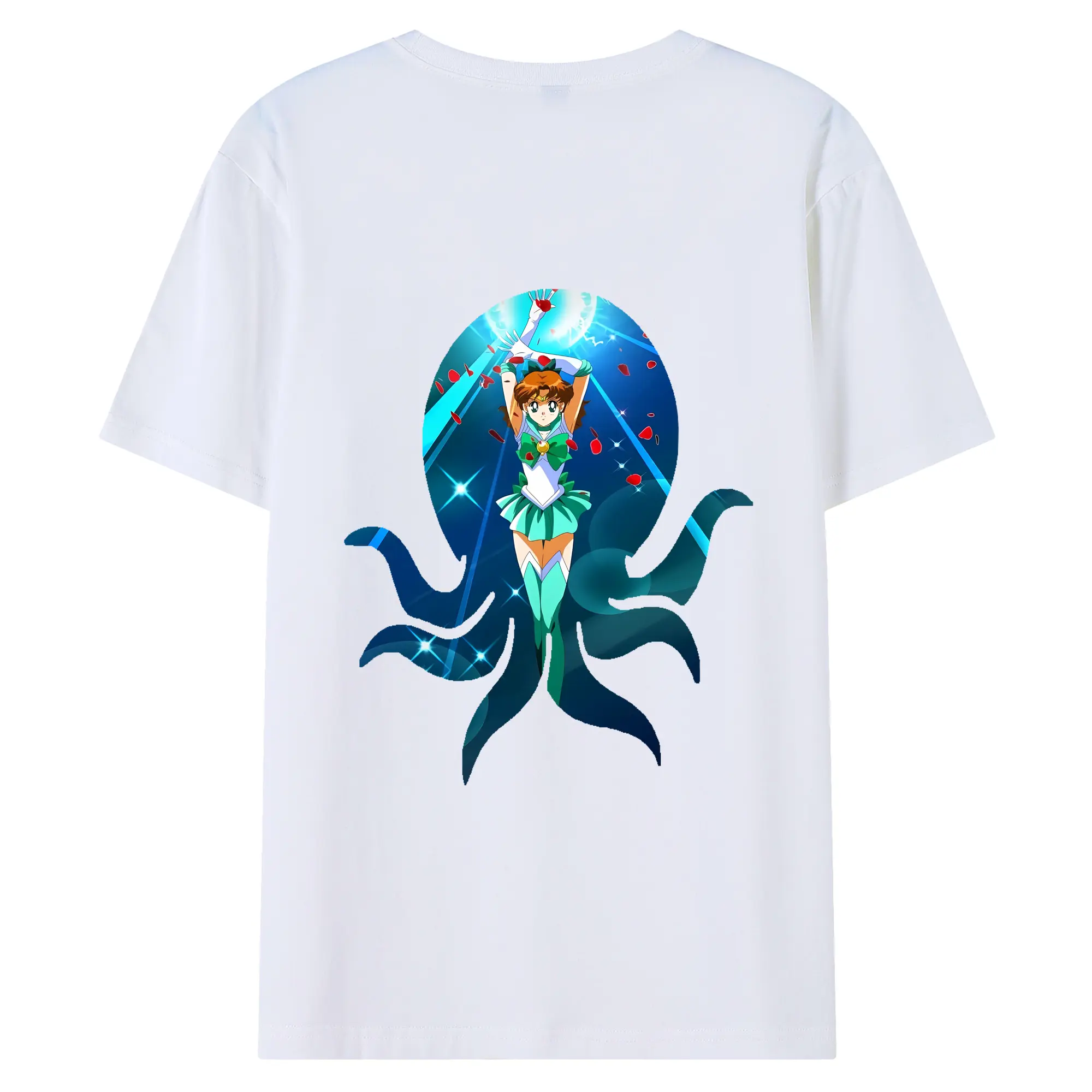 美少女戦士セーラームーン グッズ 木野 まこと - 綿100％ 半袖Tシャツ ・ バックプリント ・ 快適 通気性 ・ 日常使い 散歩 スポーツ用