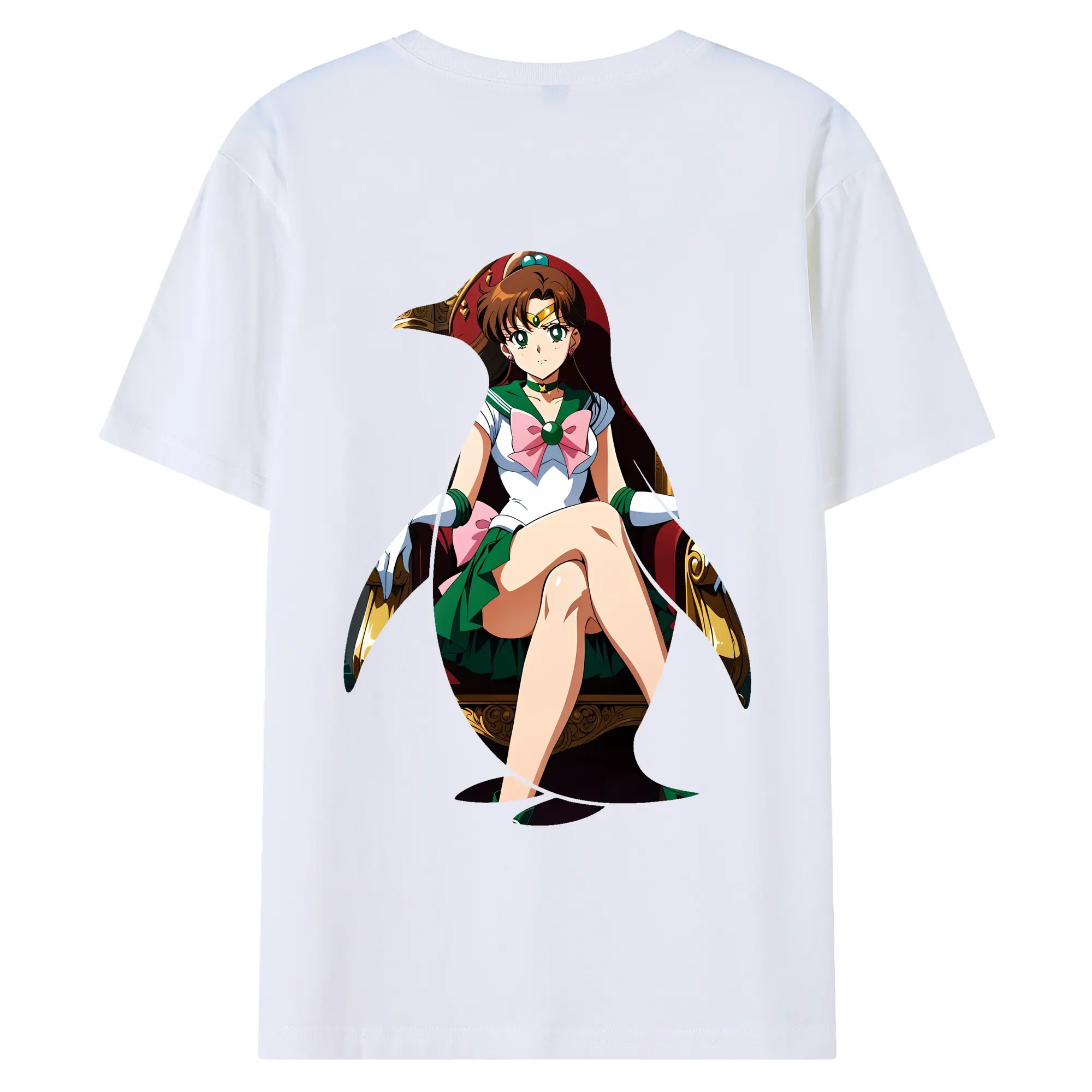美少女戦士セーラームーン グッズ 木野 まこと - 綿100％ 半袖Tシャツ ・ バックプリント ・ 快適 通気性 ・ 日常使い 散歩 スポーツ用