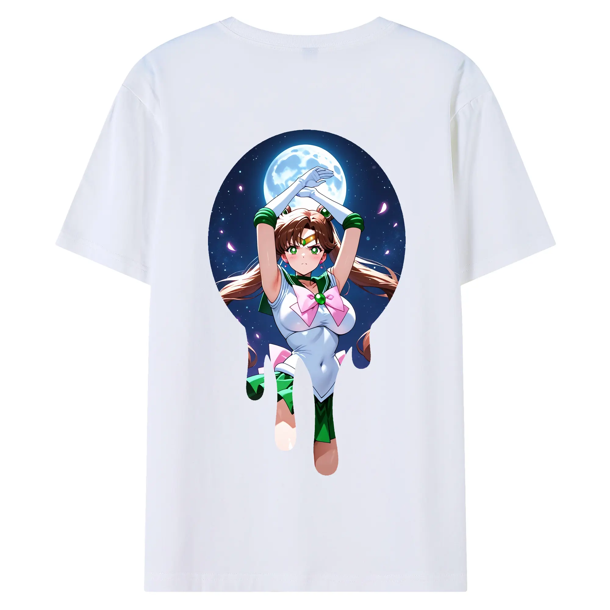 美少女戦士セーラームーン グッズ 木野 まこと - 綿100％ 半袖Tシャツ ・ バックプリント ・ 快適 通気性 ・ 日常使い 散歩 スポーツ用