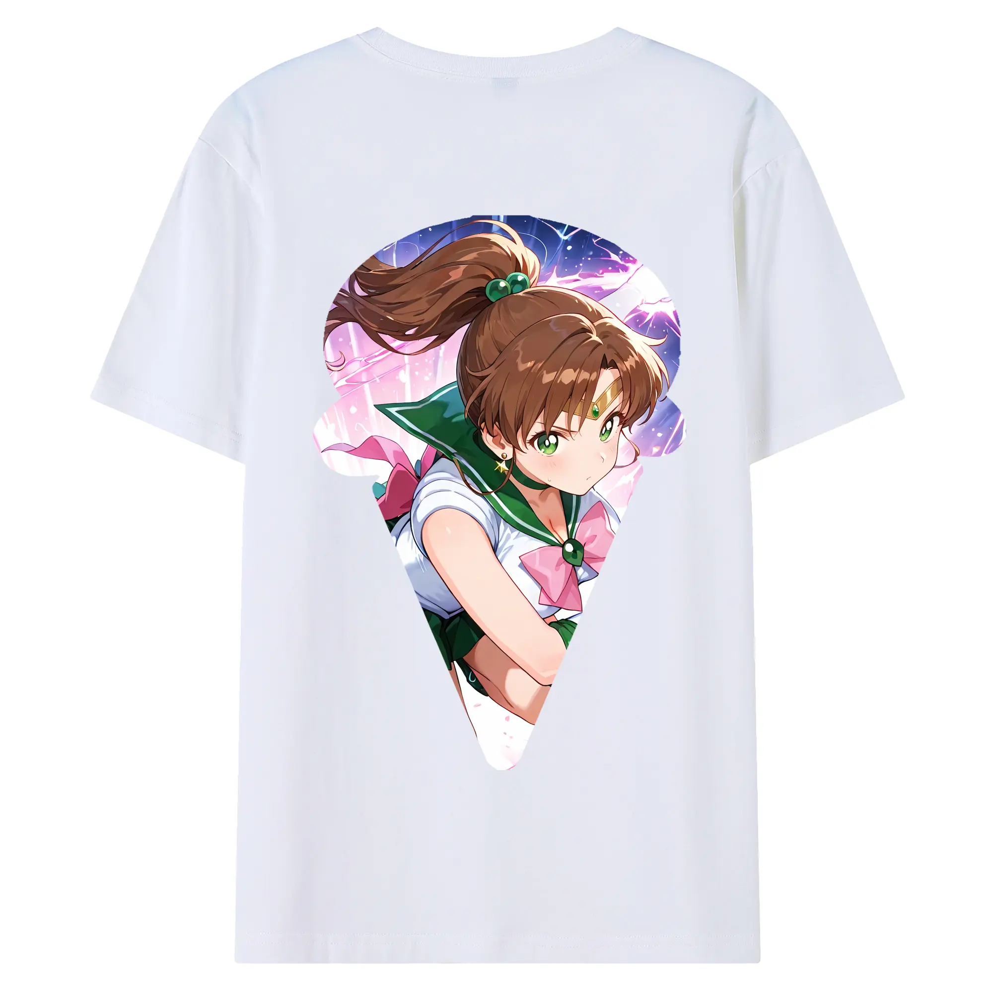 美少女戦士セーラームーン グッズ 木野 まこと - 綿100％ 半袖Tシャツ ・ バックプリント ・ 快適 通気性 ・ 日常使い 散歩 スポーツ用