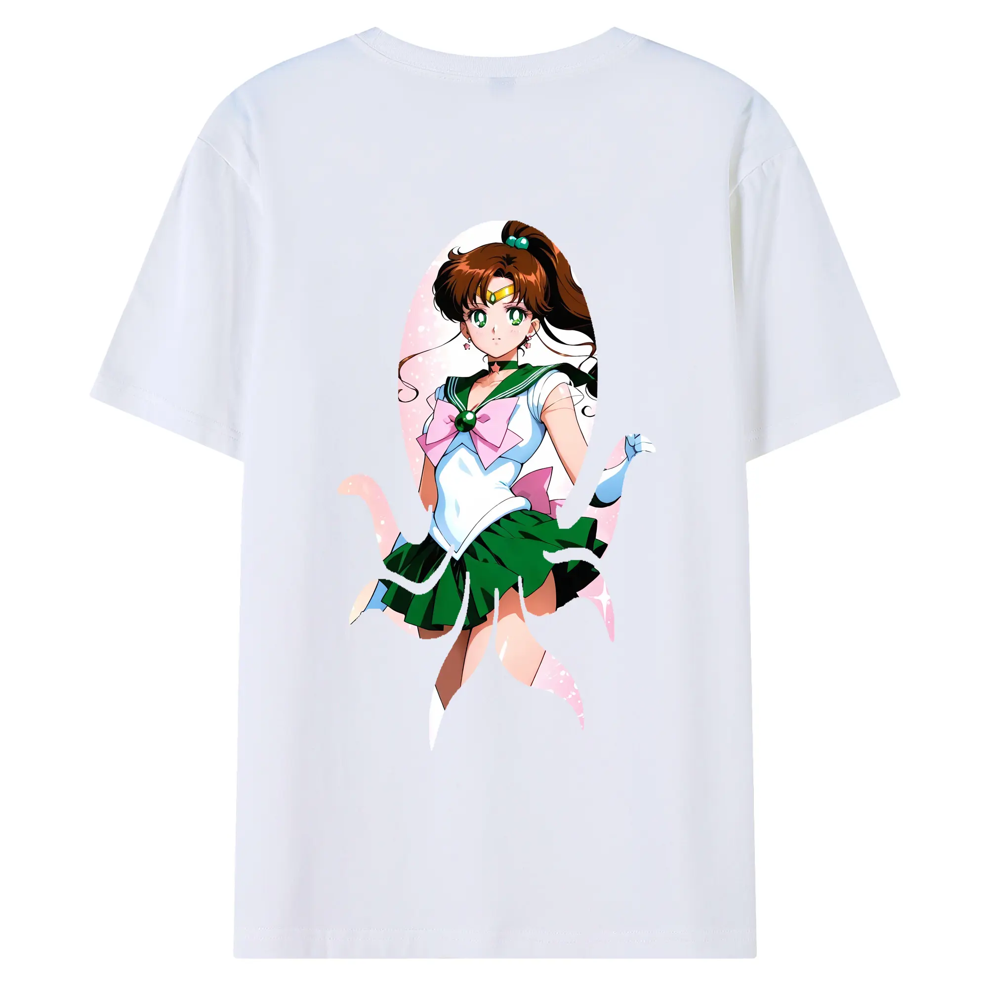美少女戦士セーラームーン グッズ 木野 まこと - 綿100％ 半袖Tシャツ ・ バックプリント ・ 快適 通気性 ・ 日常使い 散歩 スポーツ用