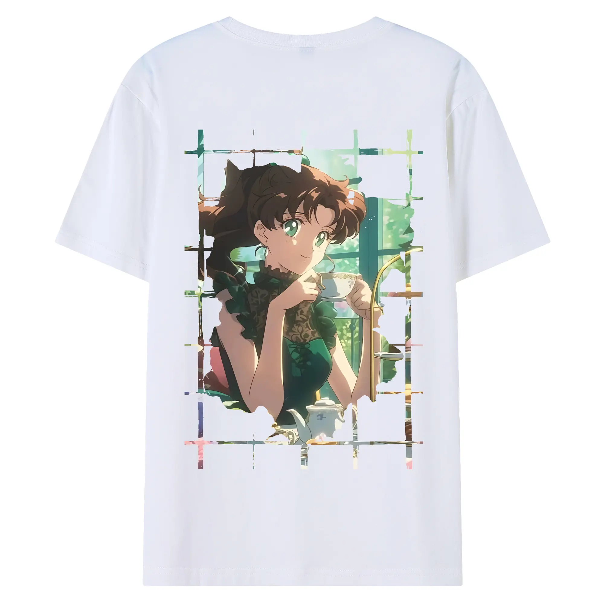 美少女戦士セーラームーン グッズ 木野 まこと - 綿100％ 半袖Tシャツ ・ バックプリント ・ 快適 通気性 ・ 日常使い 散歩 スポーツ用