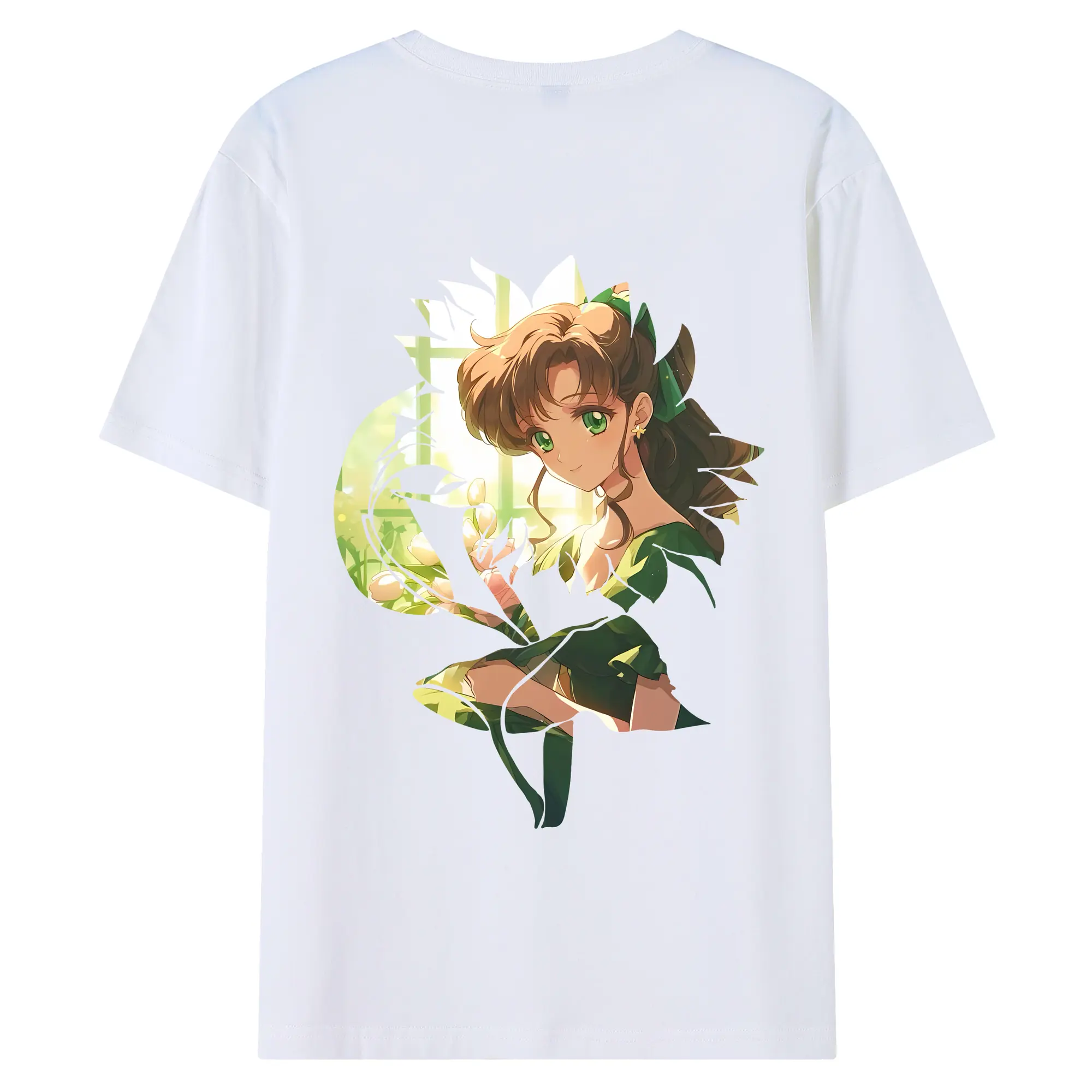 美少女戦士セーラームーン グッズ 木野 まこと - 綿100％ 半袖Tシャツ ・ バックプリント ・ 快適 通気性 ・ 日常使い 散歩 スポーツ用