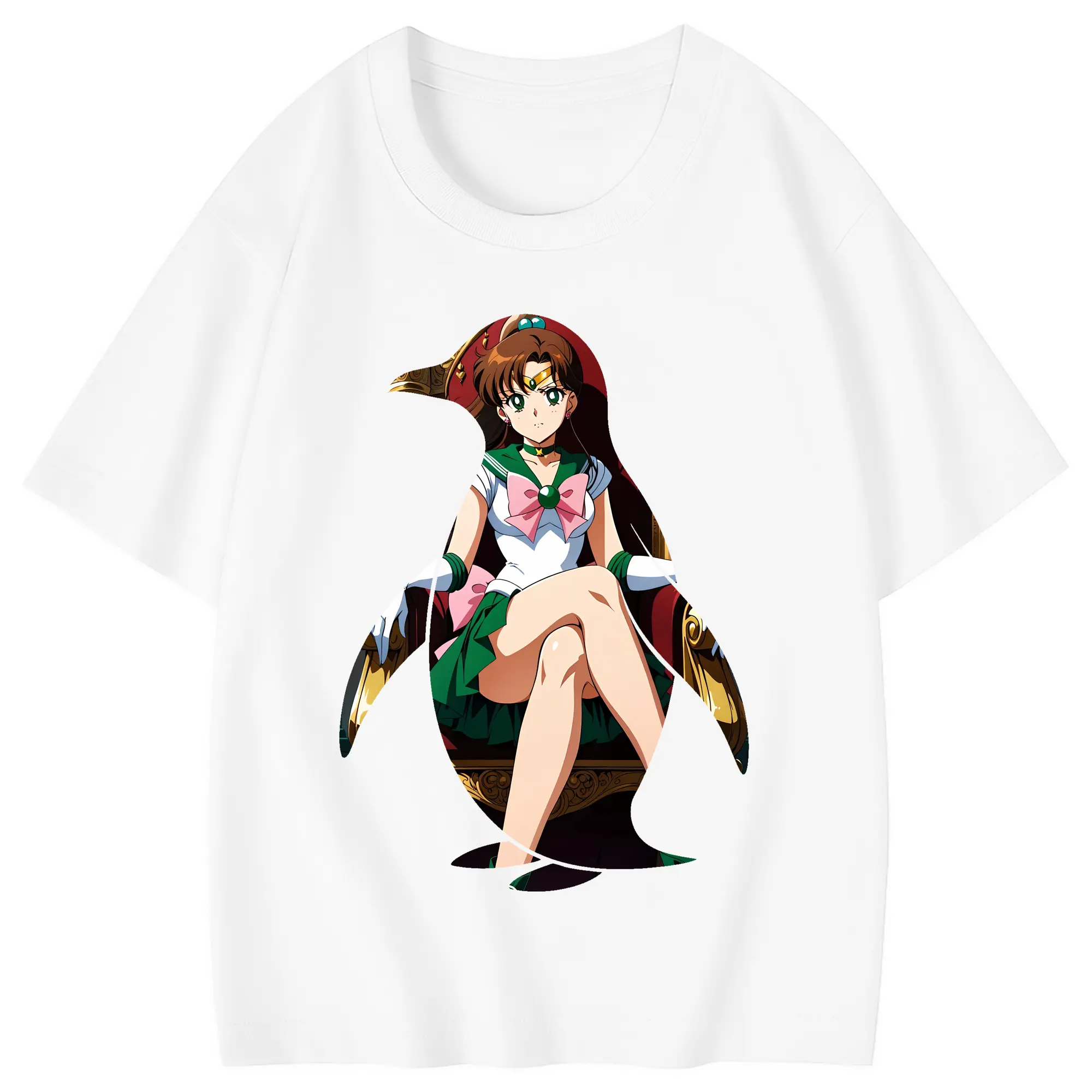 美少女戦士セーラームーン グッズ 木野 まこと - 綿100％ キッズTシャツ ・ フロントプリント ・ 快適 通気性 ・ スポーツ カジュアル 散歩用