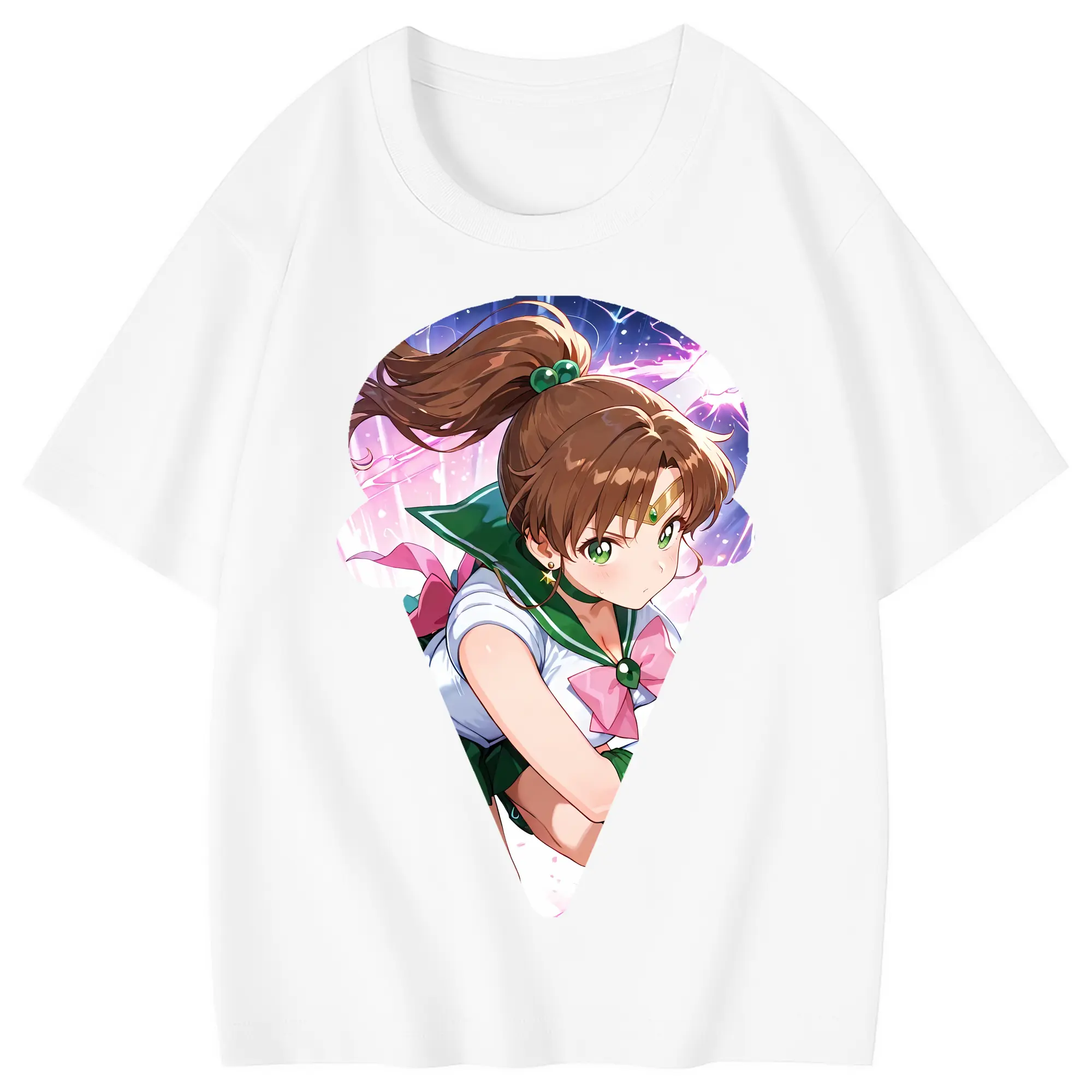 美少女戦士セーラームーン グッズ 木野 まこと - 綿100％ キッズTシャツ ・ フロントプリント ・ 快適 通気性 ・ スポーツ カジュアル 散歩用