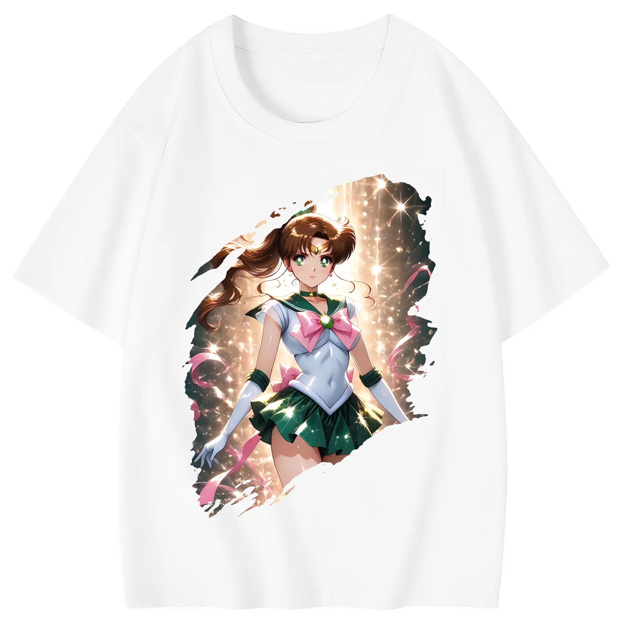 美少女戦士セーラームーン グッズ 木野 まこと - 綿100％ キッズTシャツ ・ フロントプリント ・ 快適 通気性 ・ スポーツ カジュアル 散歩用