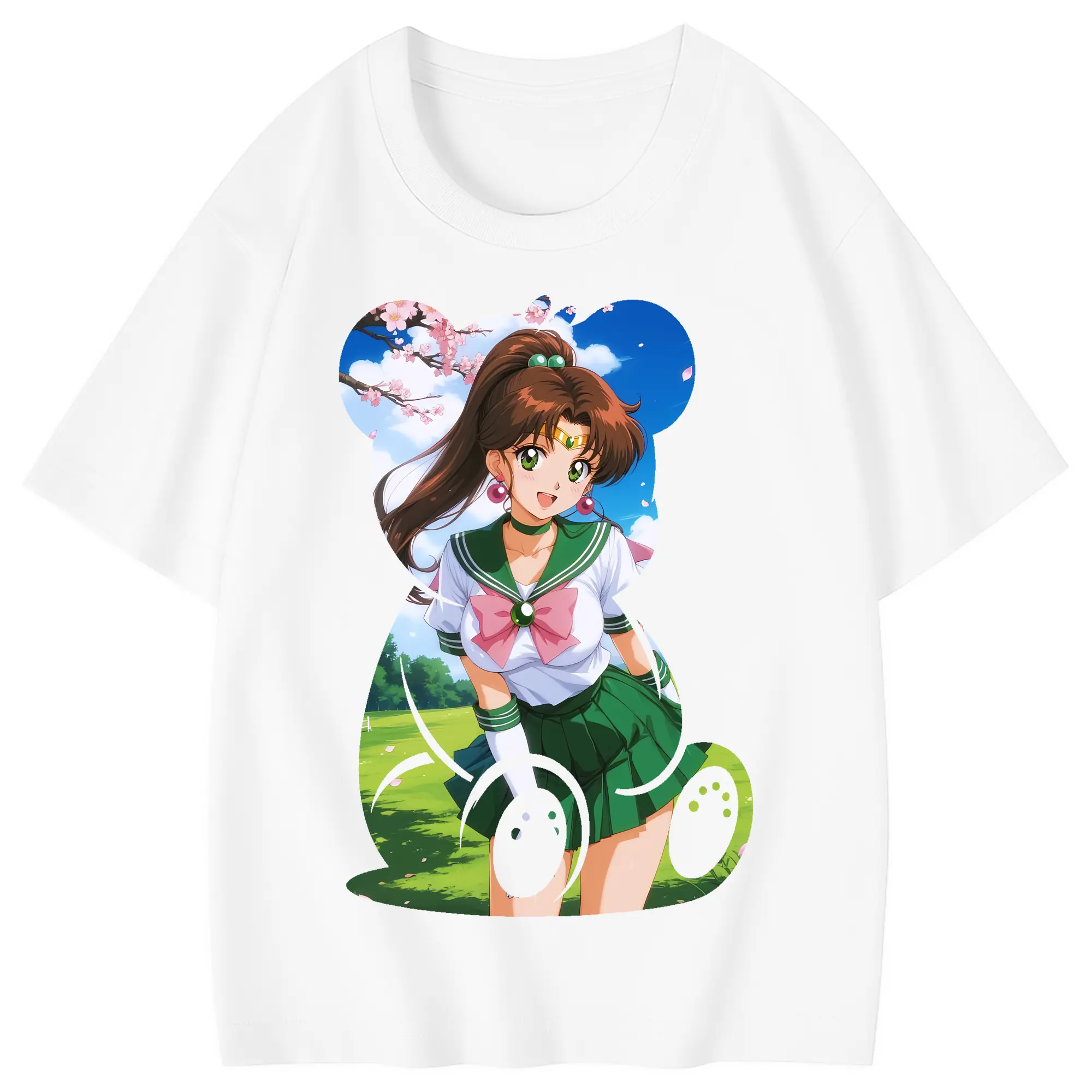 美少女戦士セーラームーン グッズ 木野 まこと - 綿100％ キッズTシャツ ・ フロントプリント ・ 快適 通気性 ・ スポーツ カジュアル 散歩用