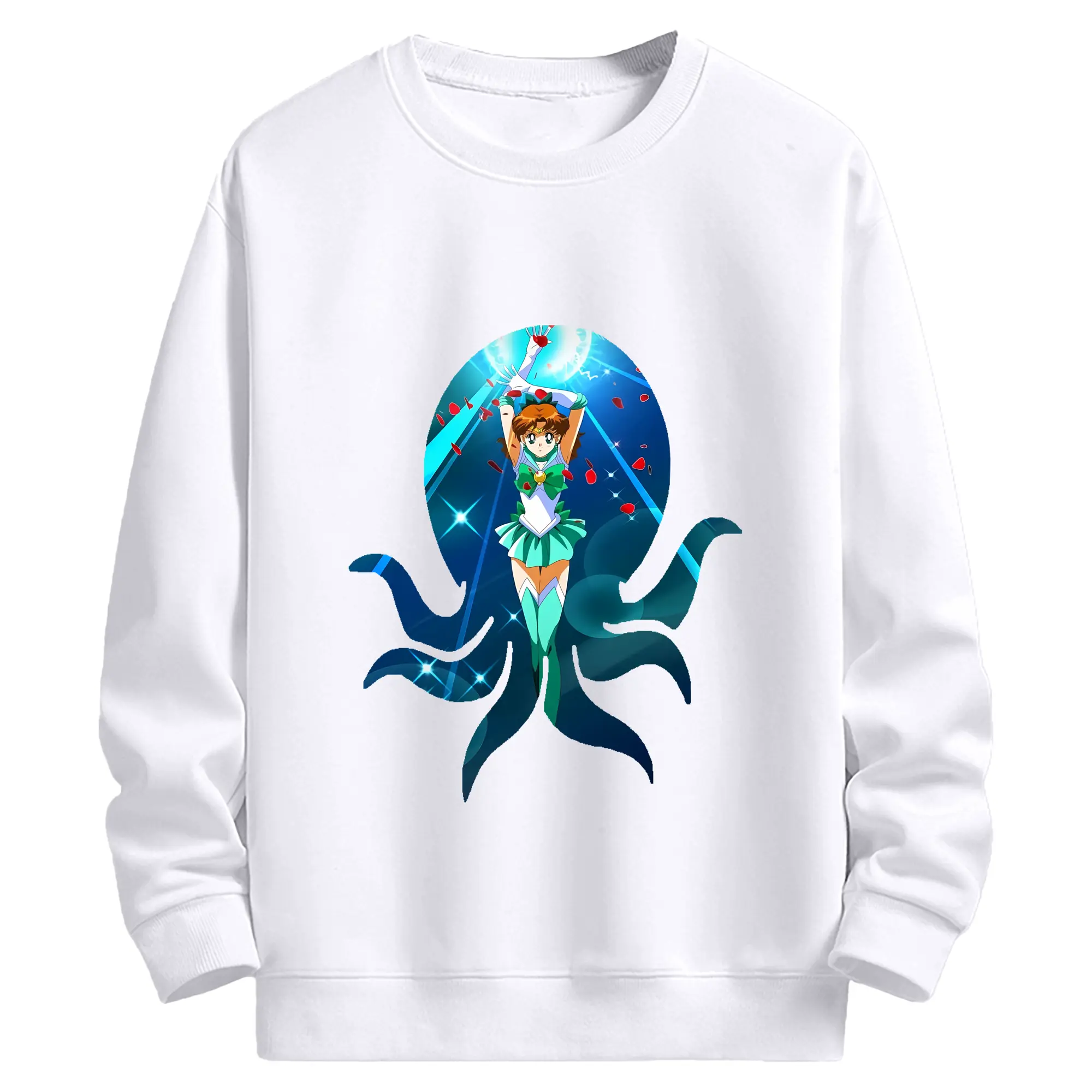 美少女戦士セーラームーン グッズ 木野 まこと - 高品質 クルーネック スウェット ・ コットン59％ ポリエステル41％ ・ ユニセックス 長袖 トレーナー ・ カジュアル デイリー スポーツ 散歩用