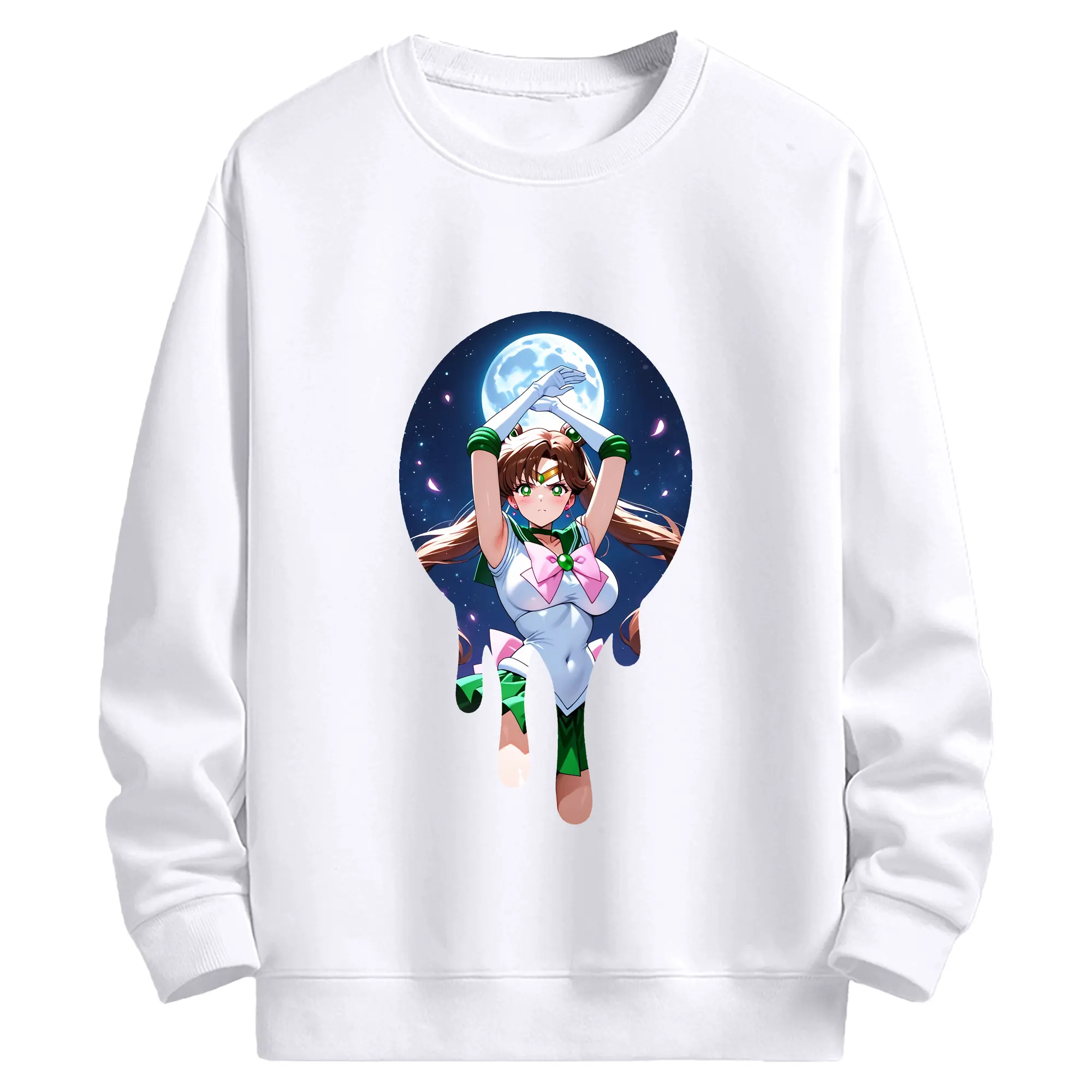 美少女戦士セーラームーン グッズ 木野 まこと - 高品質 クルーネック スウェット ・ コットン59％ ポリエステル41％ ・ ユニセックス 長袖 トレーナー ・ カジュアル デイリー スポーツ 散歩用