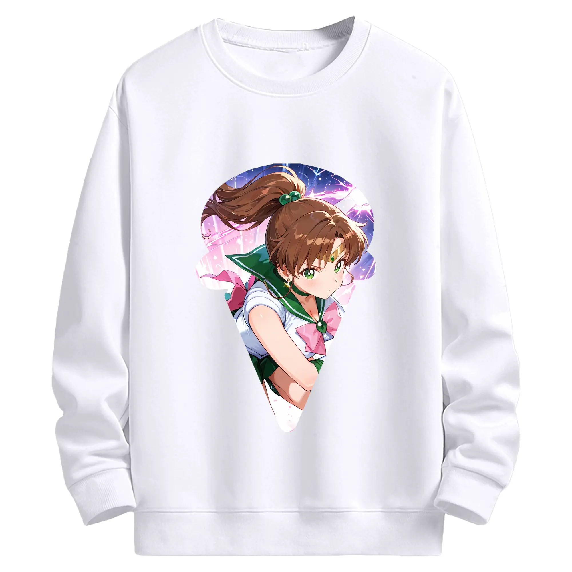 美少女戦士セーラームーン グッズ 木野 まこと - 高品質 クルーネック スウェット ・ コットン59％ ポリエステル41％ ・ ユニセックス 長袖 トレーナー ・ カジュアル デイリー スポーツ 散歩用