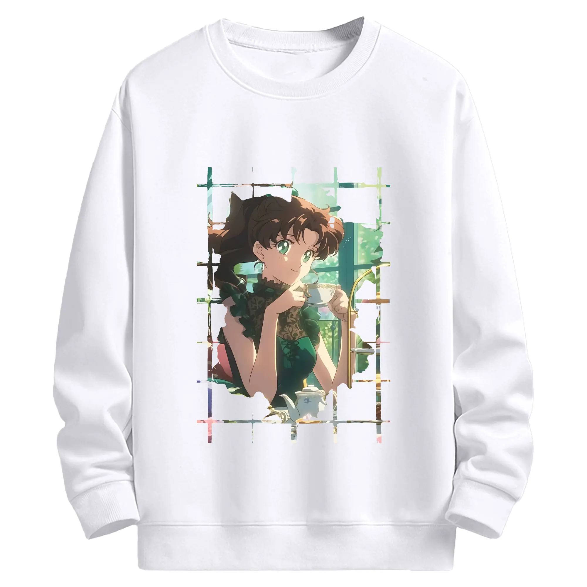 美少女戦士セーラームーン グッズ 木野 まこと - 高品質 クルーネック スウェット ・ コットン59％ ポリエステル41％ ・ ユニセックス 長袖 トレーナー ・ カジュアル デイリー スポーツ 散歩用