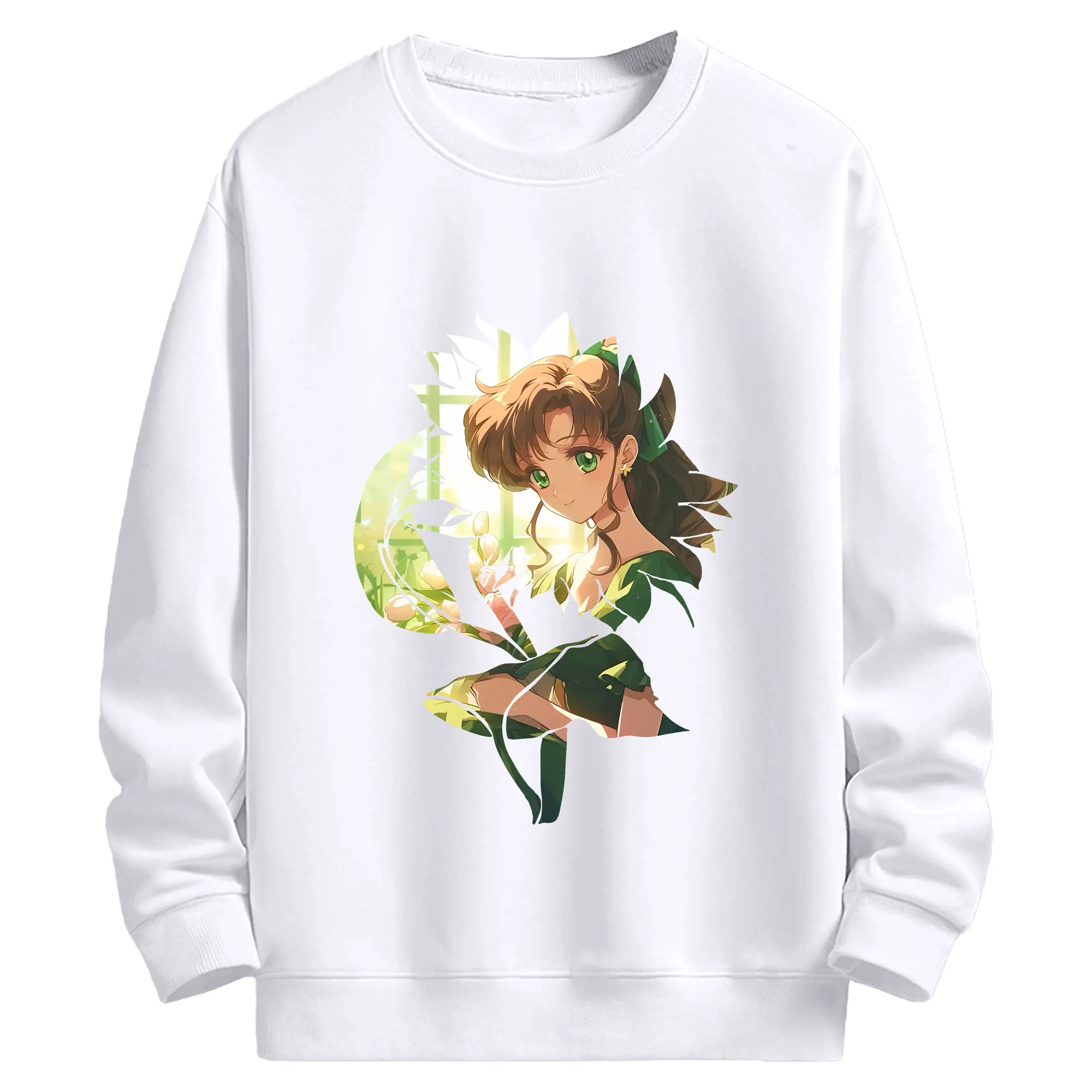 美少女戦士セーラームーン グッズ 木野 まこと - 高品質 クルーネック スウェット ・ コットン59％ ポリエステル41％ ・ ユニセックス 長袖 トレーナー ・ カジュアル デイリー スポーツ 散歩用