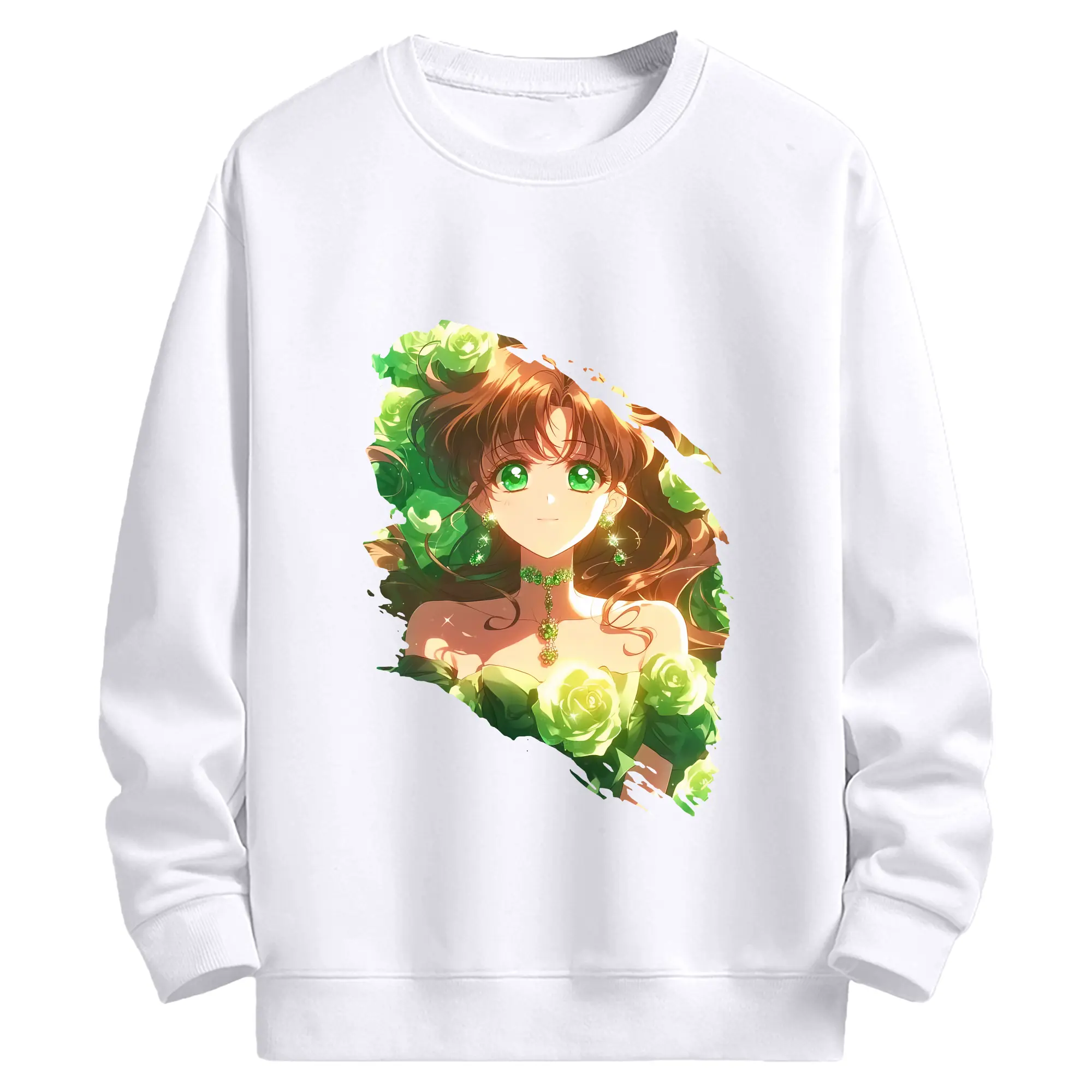 美少女戦士セーラームーン グッズ 木野 まこと - 高品質 クルーネック スウェット ・ コットン59％ ポリエステル41％ ・ ユニセックス 長袖 トレーナー ・ カジュアル デイリー スポーツ 散歩用