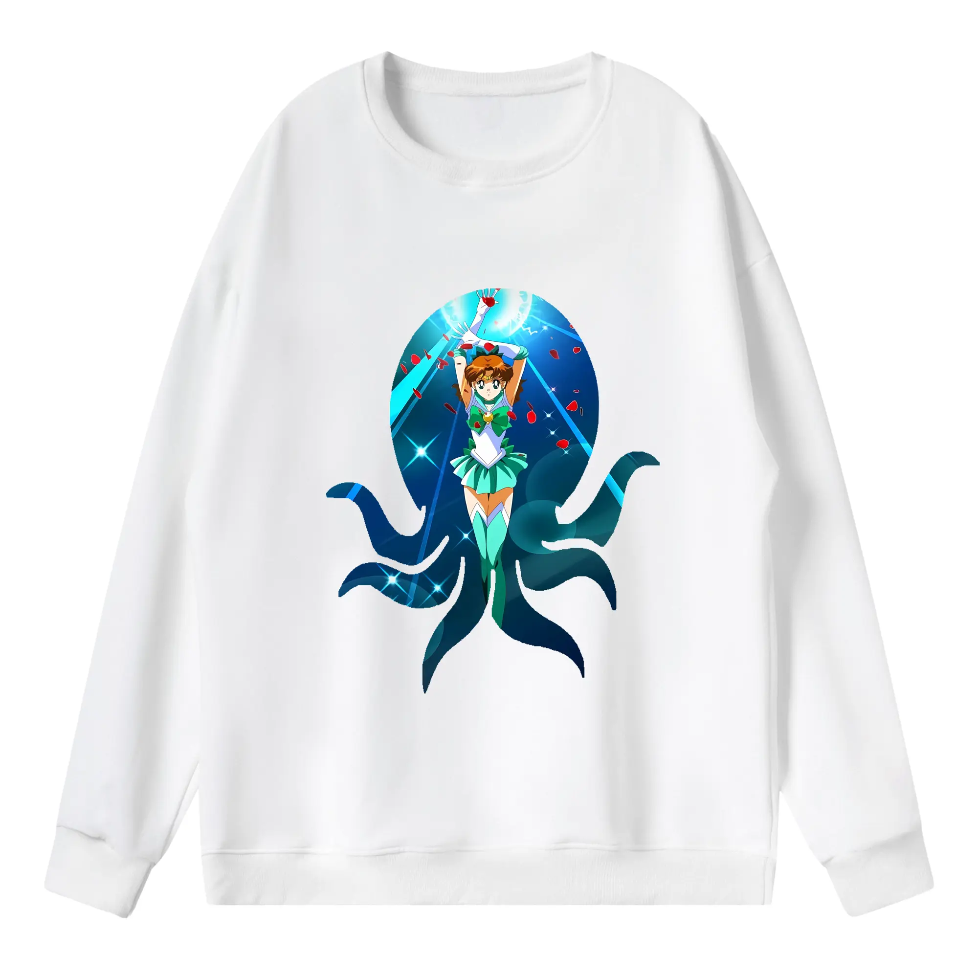 美少女戦士セーラームーン グッズ 木野 まこと - 薄手 クルーネック スウェット 裏毛260g · ポリエステル 春秋向け カジュアル 男女兼用 · トレーナー デイリー スポーツ 散歩に最適