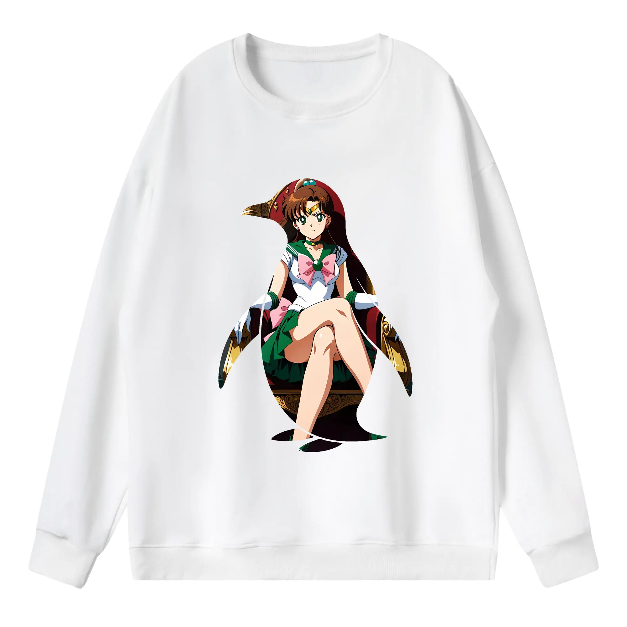 美少女戦士セーラームーン グッズ 木野 まこと - 薄手 クルーネック スウェット 裏毛260g · ポリエステル 春秋向け カジュアル 男女兼用 · トレーナー デイリー スポーツ 散歩に最適