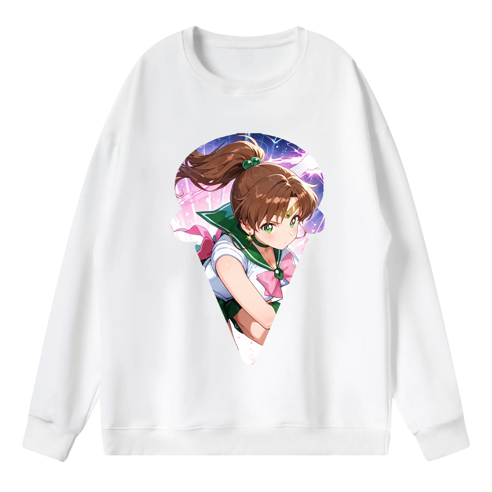 美少女戦士セーラームーン グッズ 木野 まこと - 薄手 クルーネック スウェット 裏毛260g · ポリエステル 春秋向け カジュアル 男女兼用 · トレーナー デイリー スポーツ 散歩に最適