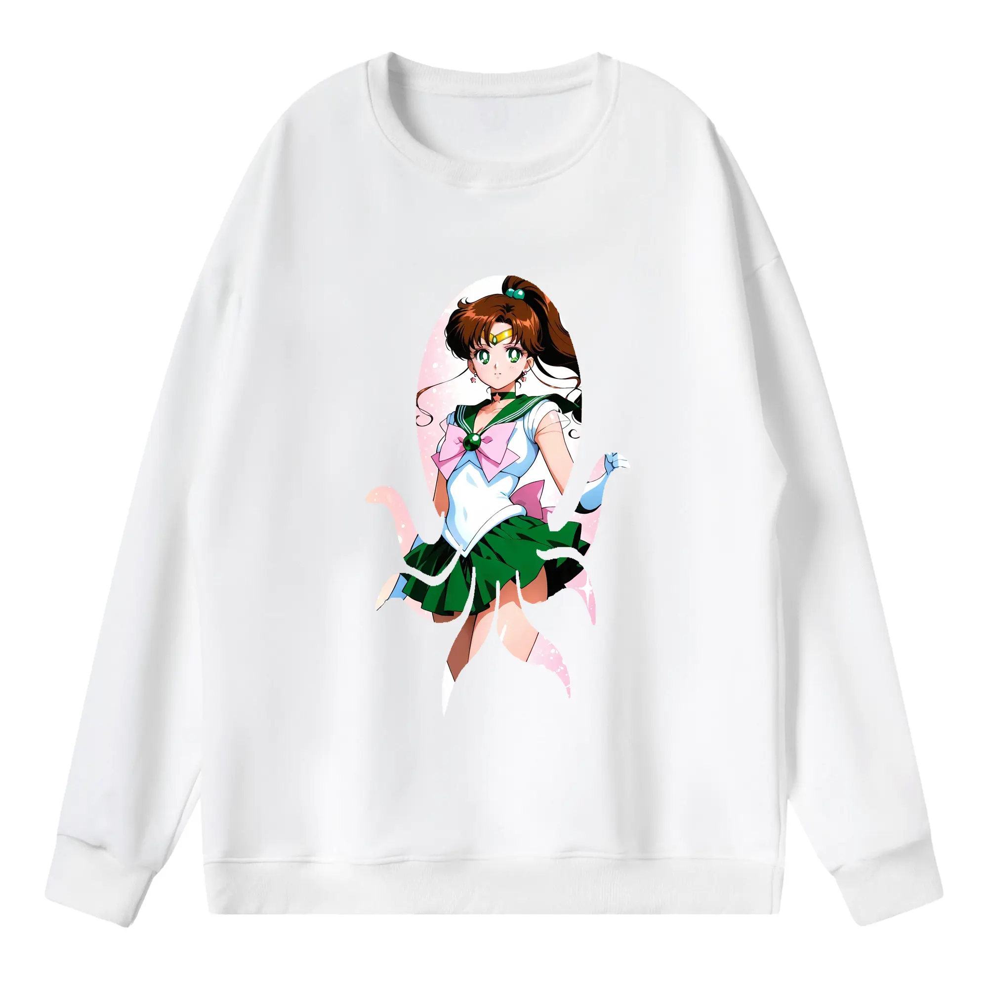 美少女戦士セーラームーン グッズ 木野 まこと - 薄手 クルーネック スウェット 裏毛260g · ポリエステル 春秋向け カジュアル 男女兼用 · トレーナー デイリー スポーツ 散歩に最適