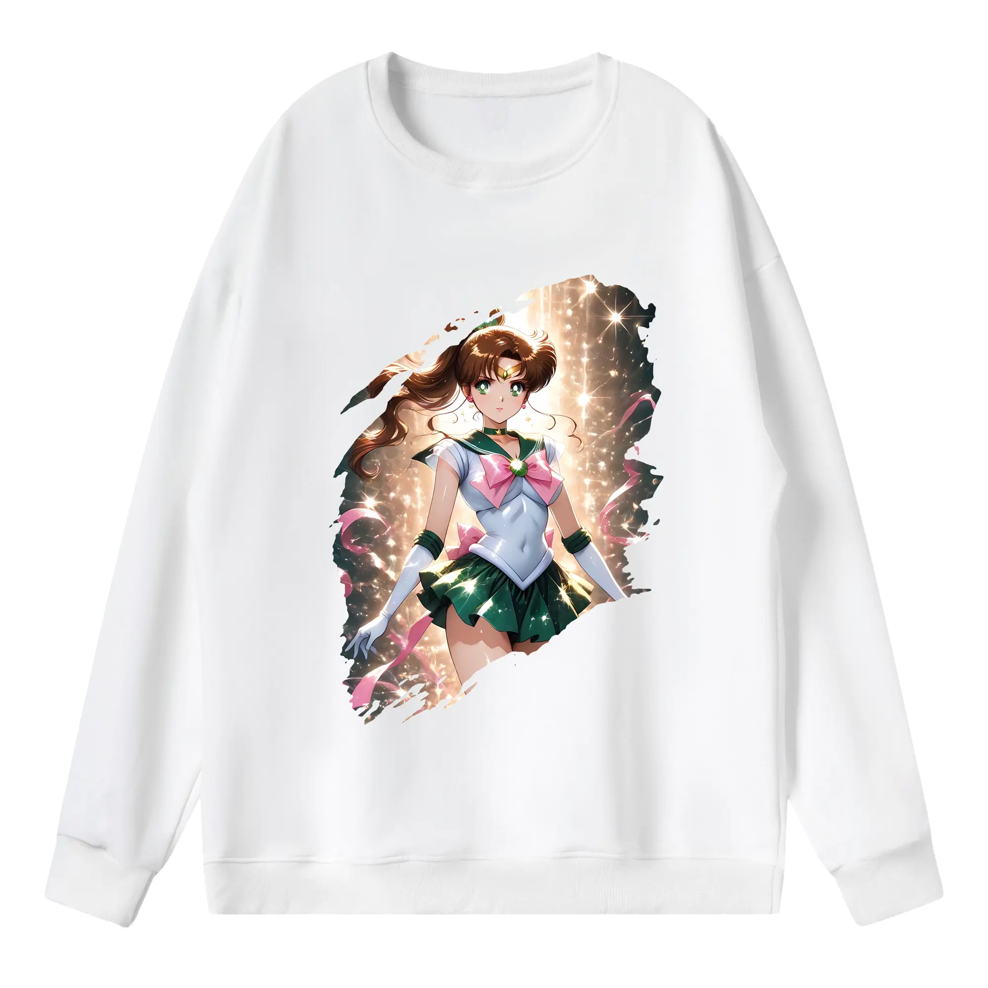 美少女戦士セーラームーン グッズ 木野 まこと - 薄手 クルーネック スウェット 裏毛260g · ポリエステル 春秋向け カジュアル 男女兼用 · トレーナー デイリー スポーツ 散歩に最適