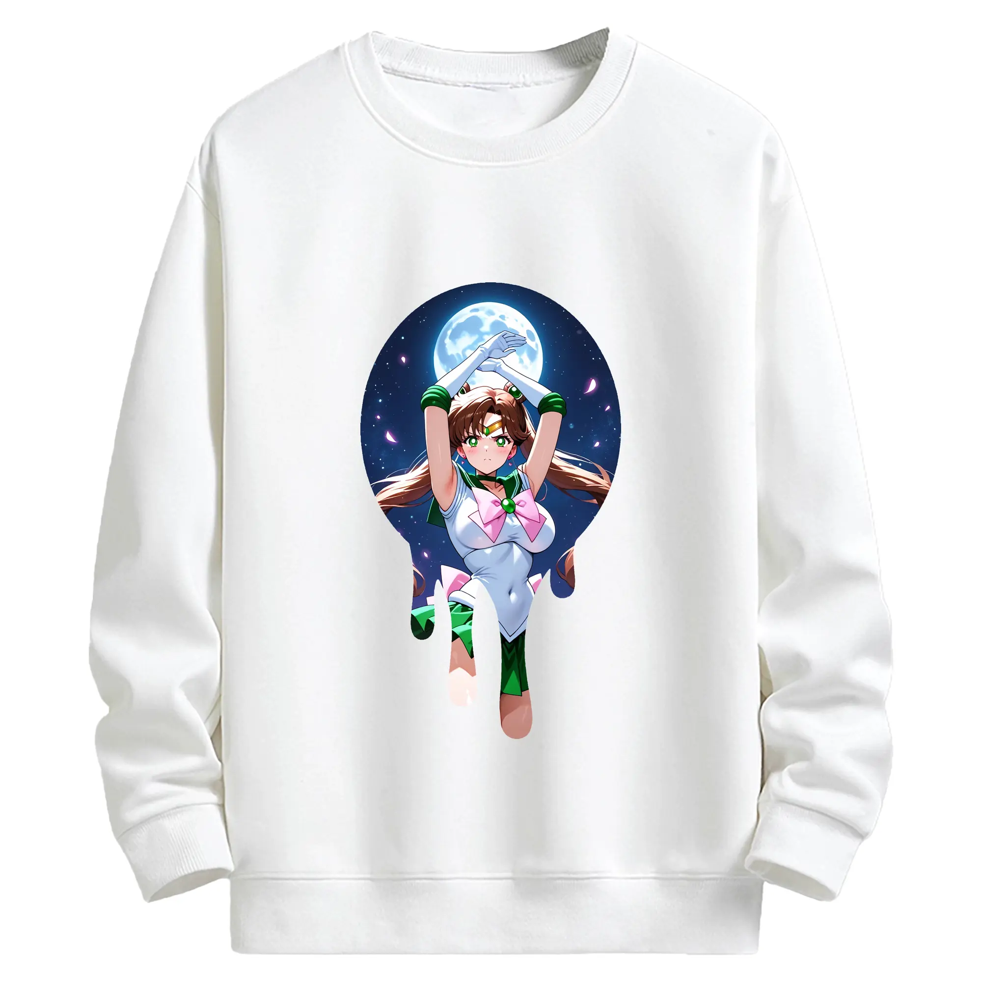 美少女戦士セーラームーン グッズ 木野 まこと - キッズ クルーネックスウェットシャツ ・ フロントプリント ・ 綿80％ ポリエステル20％ ・ 快適 通学 スポーツ 日常使い お散歩用
