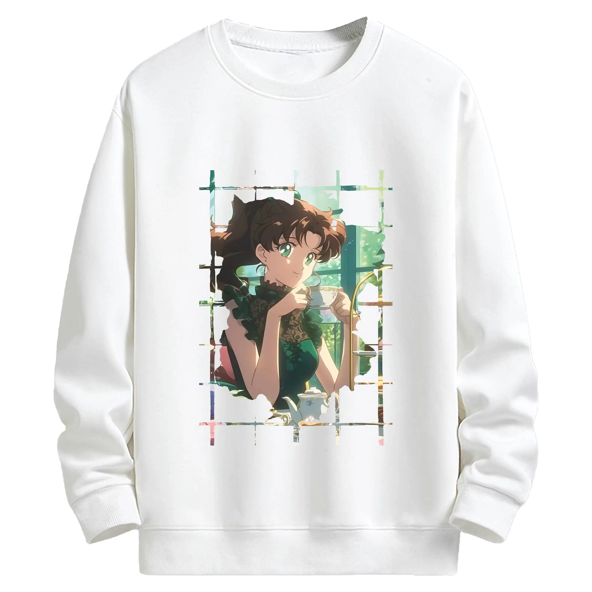 美少女戦士セーラームーン グッズ 木野 まこと - キッズ クルーネックスウェットシャツ ・ フロントプリント ・ 綿80％ ポリエステル20％ ・ 快適 通学 スポーツ 日常使い お散歩用