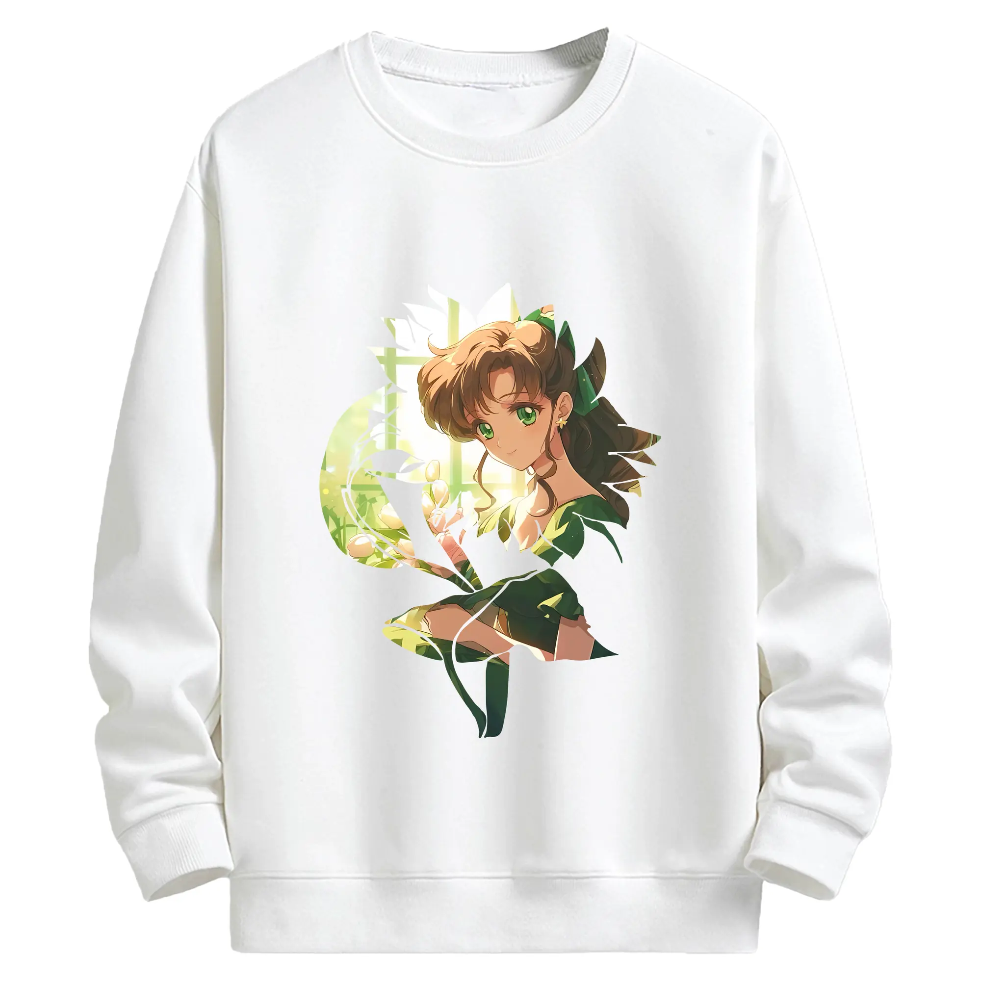 美少女戦士セーラームーン グッズ 木野 まこと - キッズ クルーネックスウェットシャツ ・ フロントプリント ・ 綿80％ ポリエステル20％ ・ 快適 通学 スポーツ 日常使い お散歩用