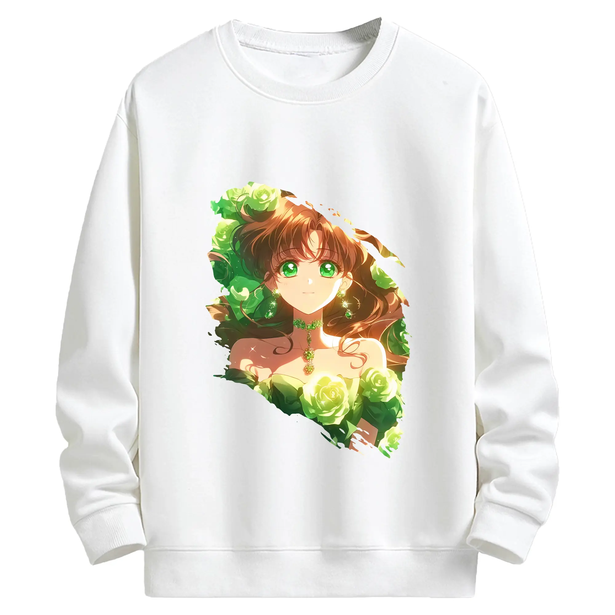 美少女戦士セーラームーン グッズ 木野 まこと - キッズ クルーネックスウェットシャツ ・ フロントプリント ・ 綿80％ ポリエステル20％ ・ 快適 通学 スポーツ 日常使い お散歩用