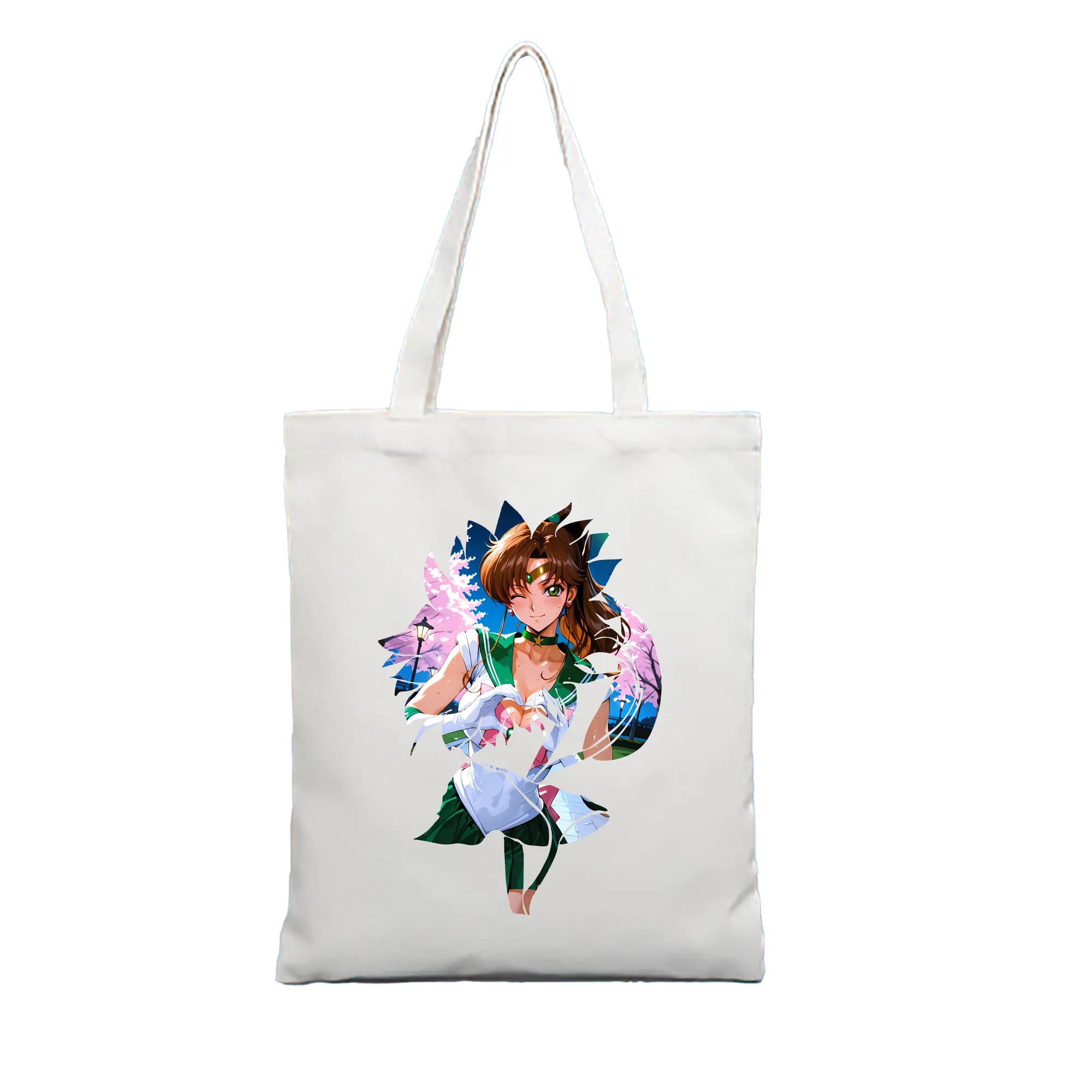 美少女戦士セーラームーン グッズ 木野 まこと - 縦型キャンバス手提げバッグ（トートバッグ） ・ キャンバス素材 ・ ショッピング用 ・ 軽量 丈夫 お手入れ簡単