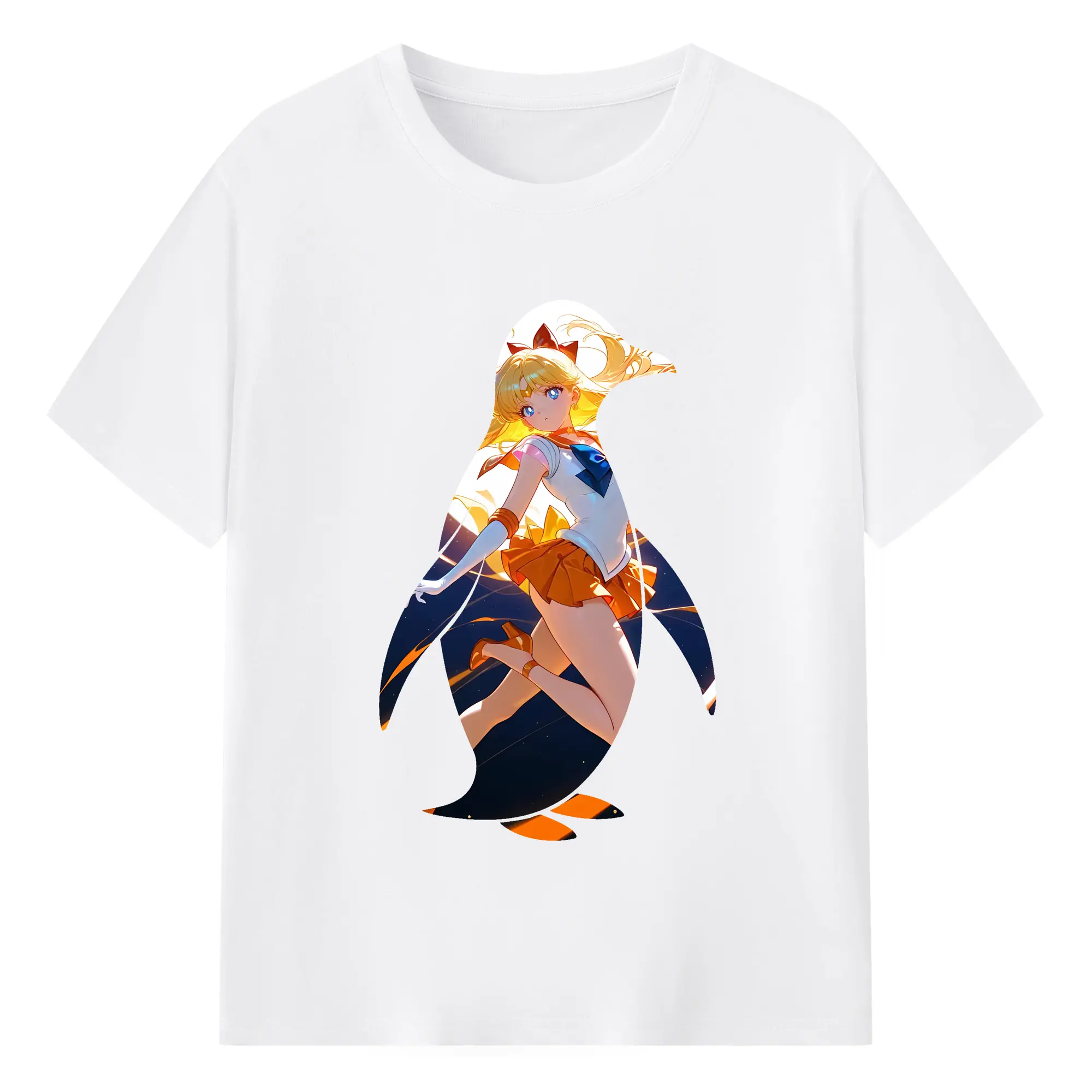 美少女戦士セーラームーン グッズ 愛野 美奈子 - 綿100％ 半袖Tシャツ ・ フロントプリント ・ 快適 通気性 ・ 日常使い 散歩 スポーツ用